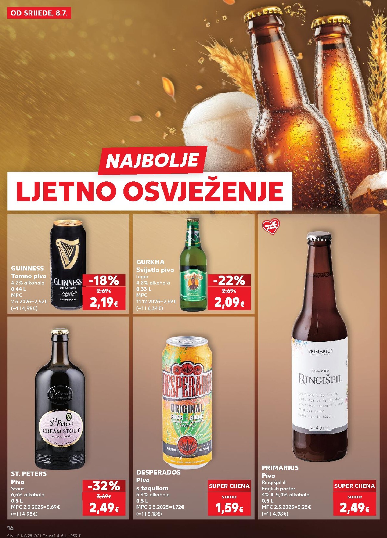 kaufland - Novi Kaufland - Iste cijene na kopnu i moru katalog od srijede, 08.07.2026 do utorka, 14.07.2026 - page: 16