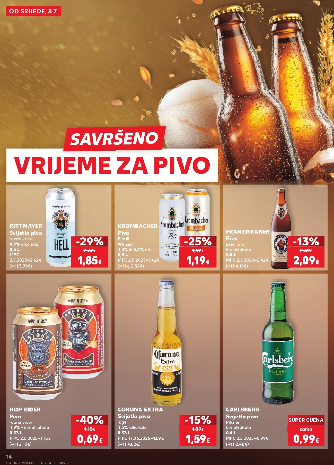 kaufland - Novi Kaufland - Iste cijene na kopnu i moru katalog od srijede, 08.07.2026 do utorka, 14.07.2026 - page: 14