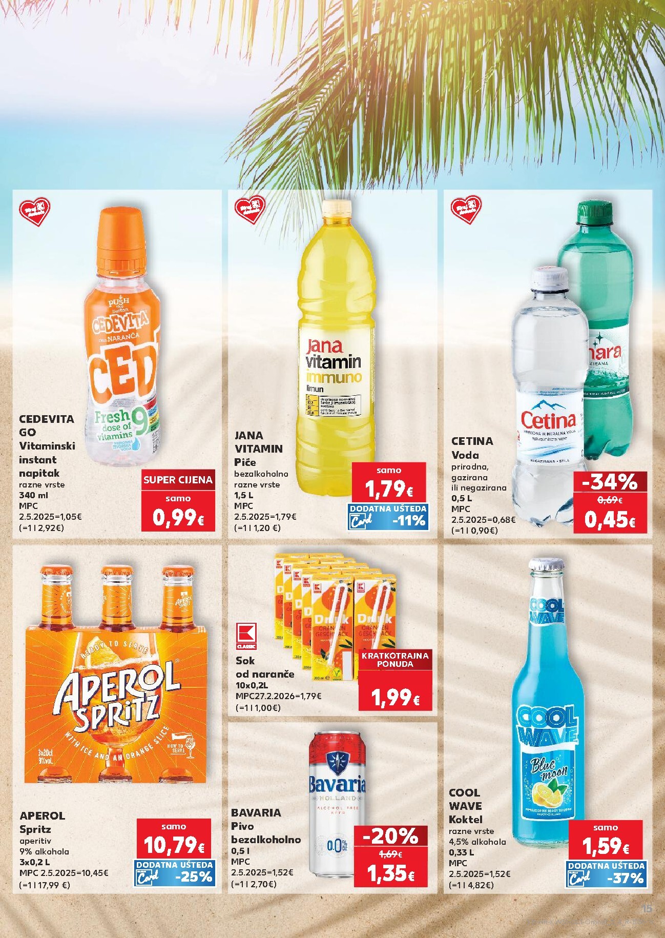 kaufland - Novi Kaufland - Iste cijene na kopnu i moru katalog od srijede, 29.07.2026 do utorka, 04.08.2026 - page: 15
