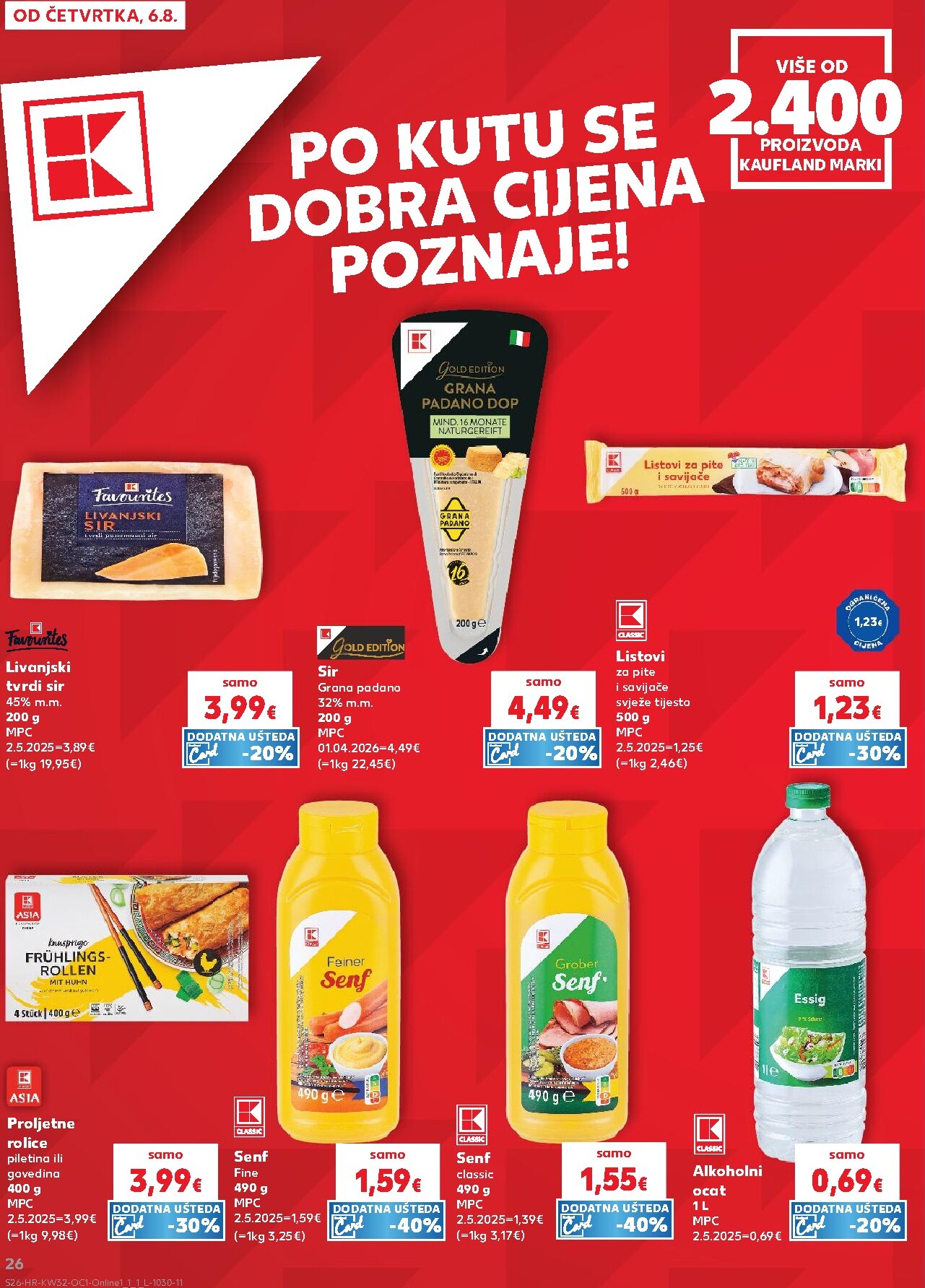 kaufland - Novi Kaufland - Iste cijene na kopnu i moru katalog od četvrtka, 06.08.2026 do utorka, 11.08.2026 - page: 26