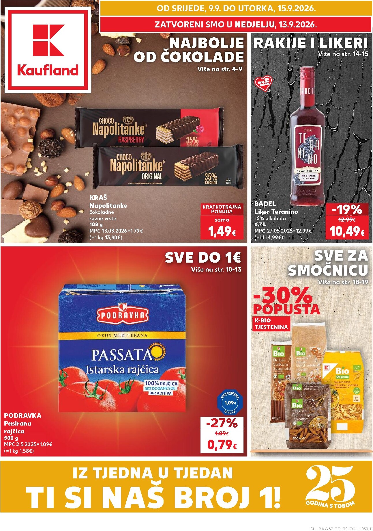 kaufland - Novi Kaufland - Ti si naš broj 1 katalog od srijede, 09.09.2026 do utorka, 15.09.2026 - page: 1