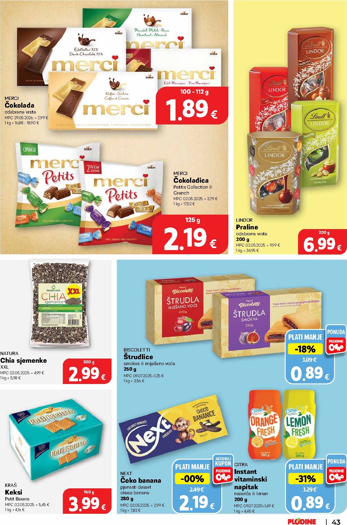 plodine - Novi Plodine - Otvorenje Knin katalog od četvrtka, 18.06.2026 do utorka, 23.06.2026 - page: 43