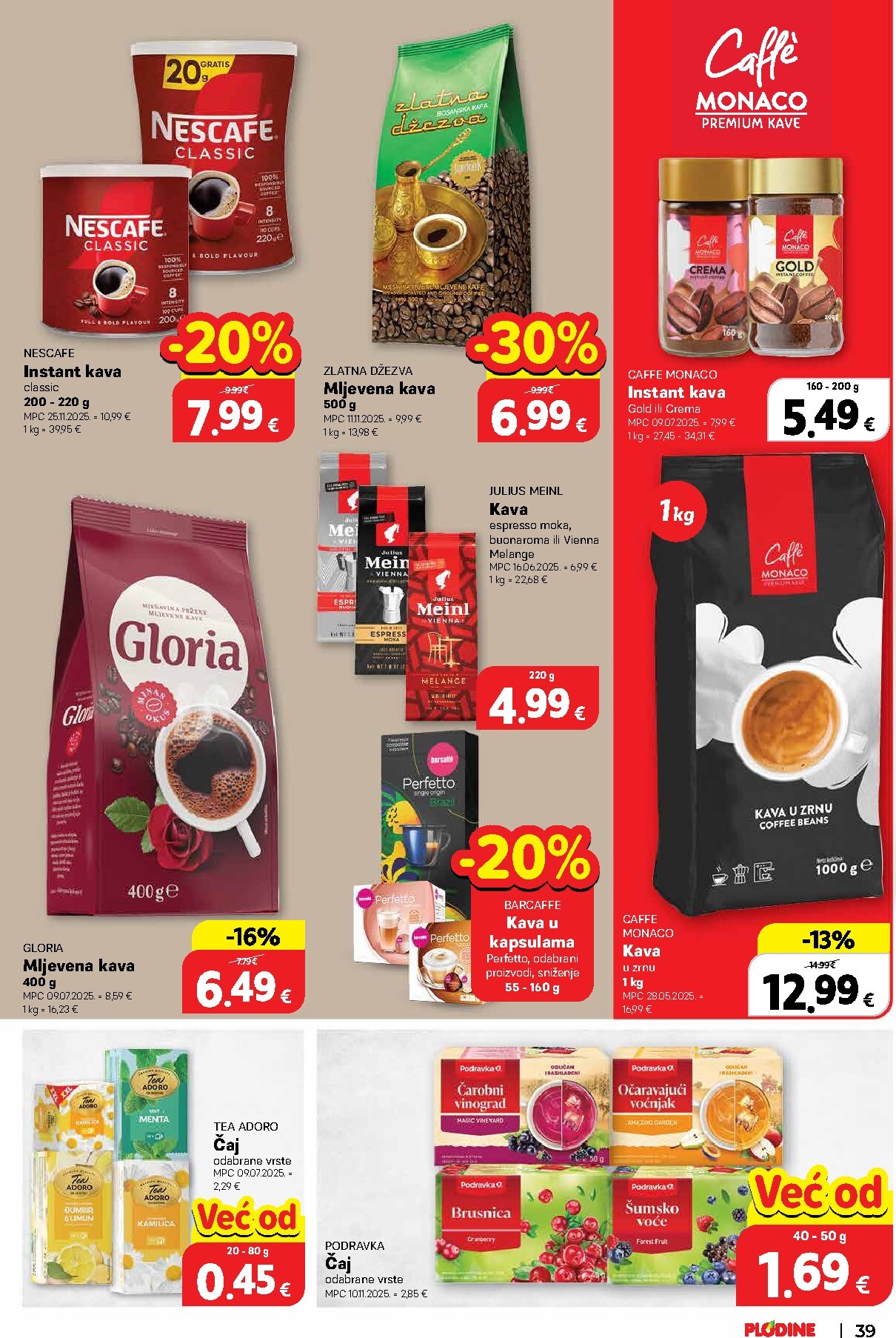 plodine - Prelistajte katalog Plodine, vrijedi od 18.03.2026 do 24.03.2026 - page: 39