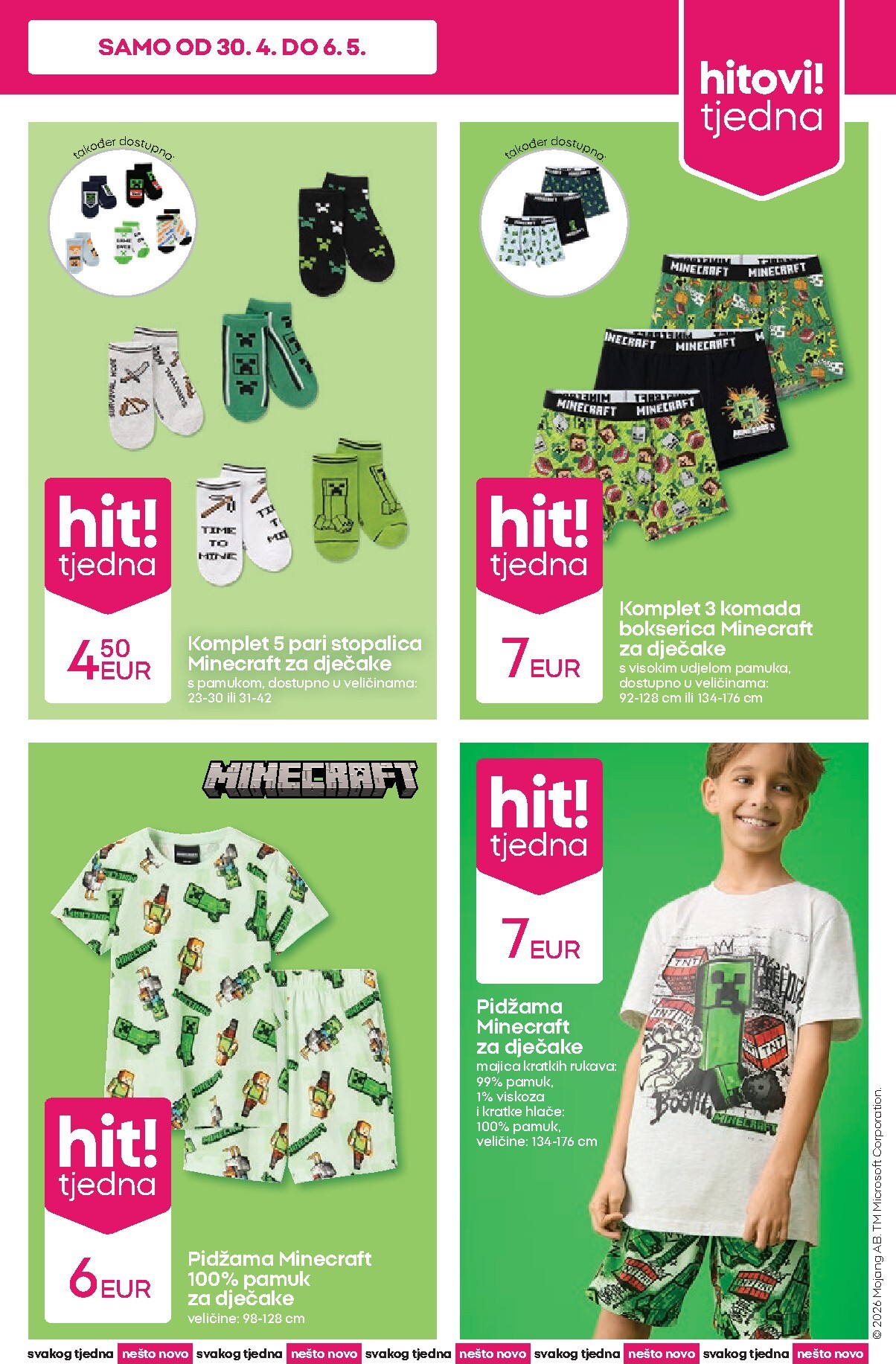 pepco - Aktualni Pepco - Odjeća Minecraft katalog vrijedi od četvrtka 30.04.2026 do srijede 06.05.2026 - page: 3