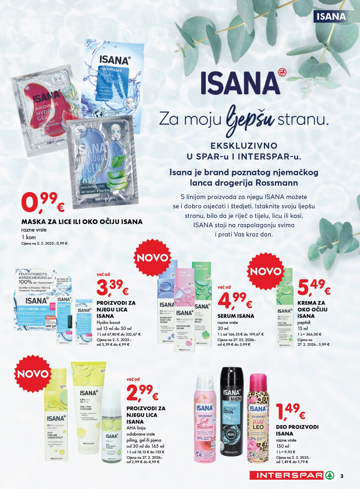 spar - Aktualni katalog INTERSPAR - Njega od četvrtka, 04.06.2026 do srijede, 17.06.2026 - page: 3