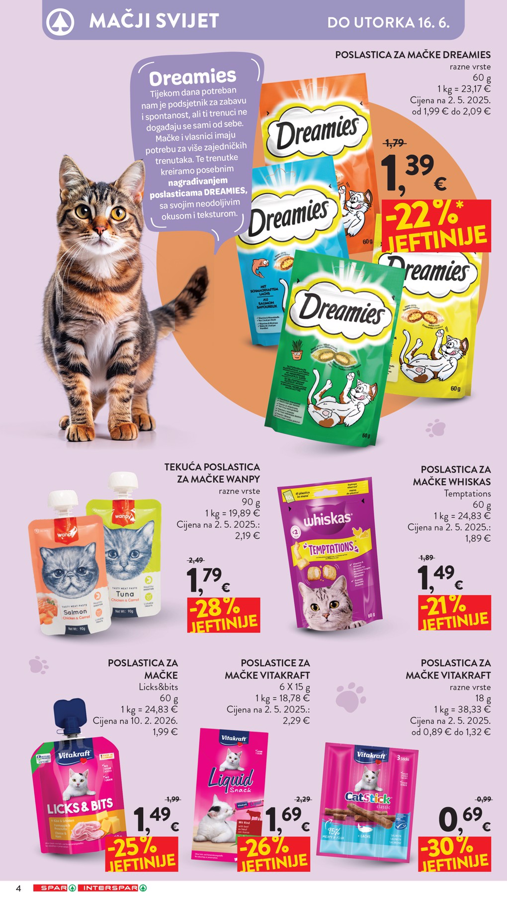 spar - Aktualni katalog SPAR - Ljubimci od srijede, 03.06.2026 do utorka, 16.06.2026 - page: 4