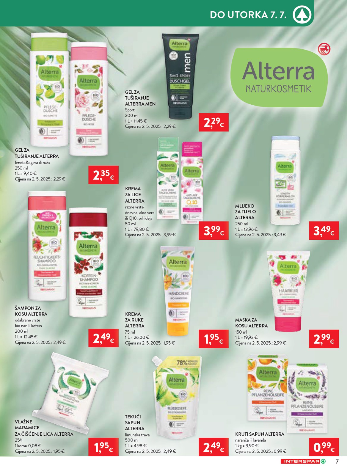 spar - Aktualni katalog INTERSPAR - Ljeto od srijede, 01.07.2026 do utorka, 14.07.2026 - page: 7