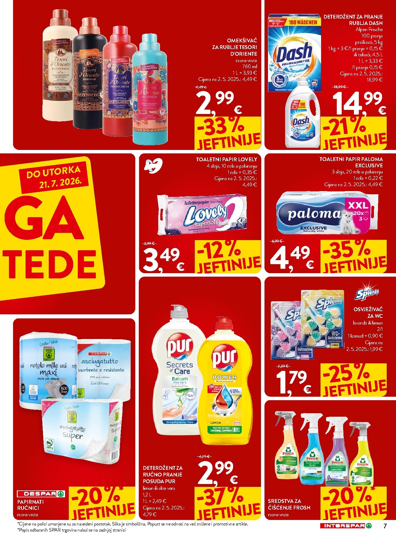 spar - Novi INTERSPAR katalog od srijede, 08.07.2026 do utorka, 21.07.2026 - page: 7