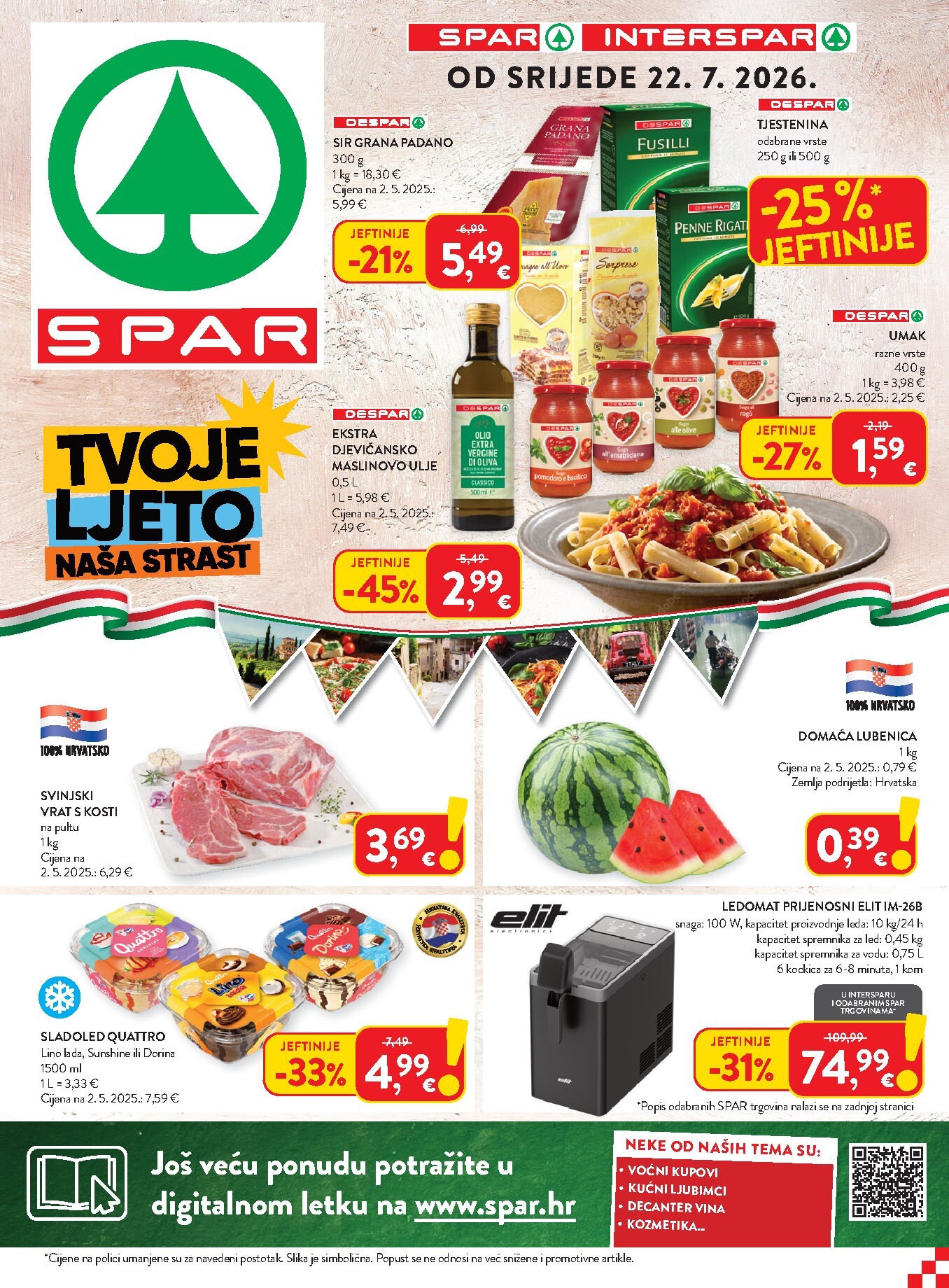 spar - Novi SPAR katalog od srijede, 22.07.2026 do utorka, 28.07.2026