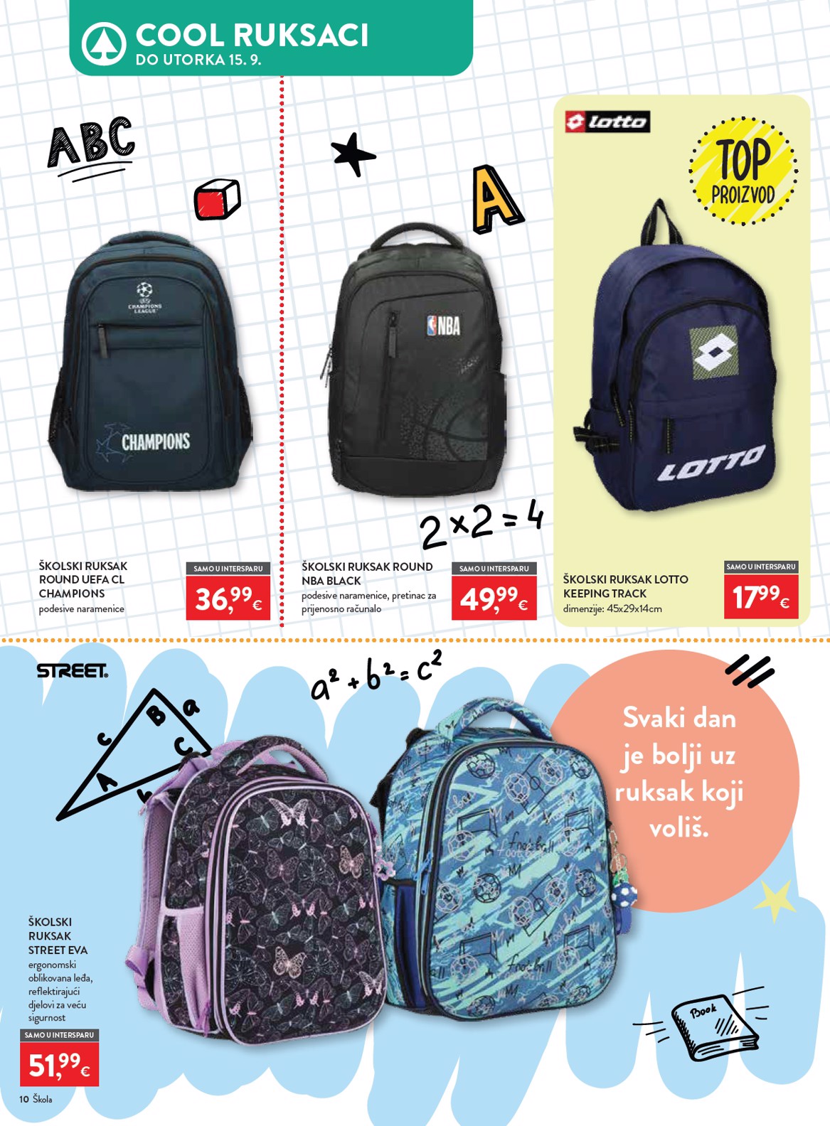 spar - Aktualni katalog INTERSPAR - Škola od srijede, 29.07.2026 do utorka, 15.09.2026 - page: 10