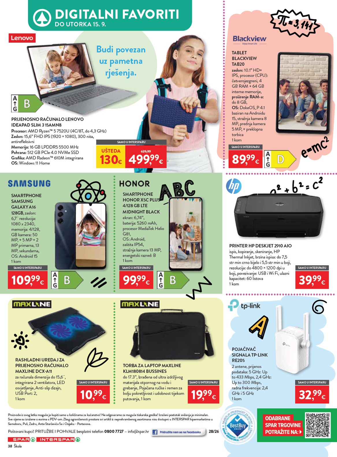 spar - Aktualni katalog INTERSPAR - Škola od srijede, 29.07.2026 do utorka, 15.09.2026 - page: 38