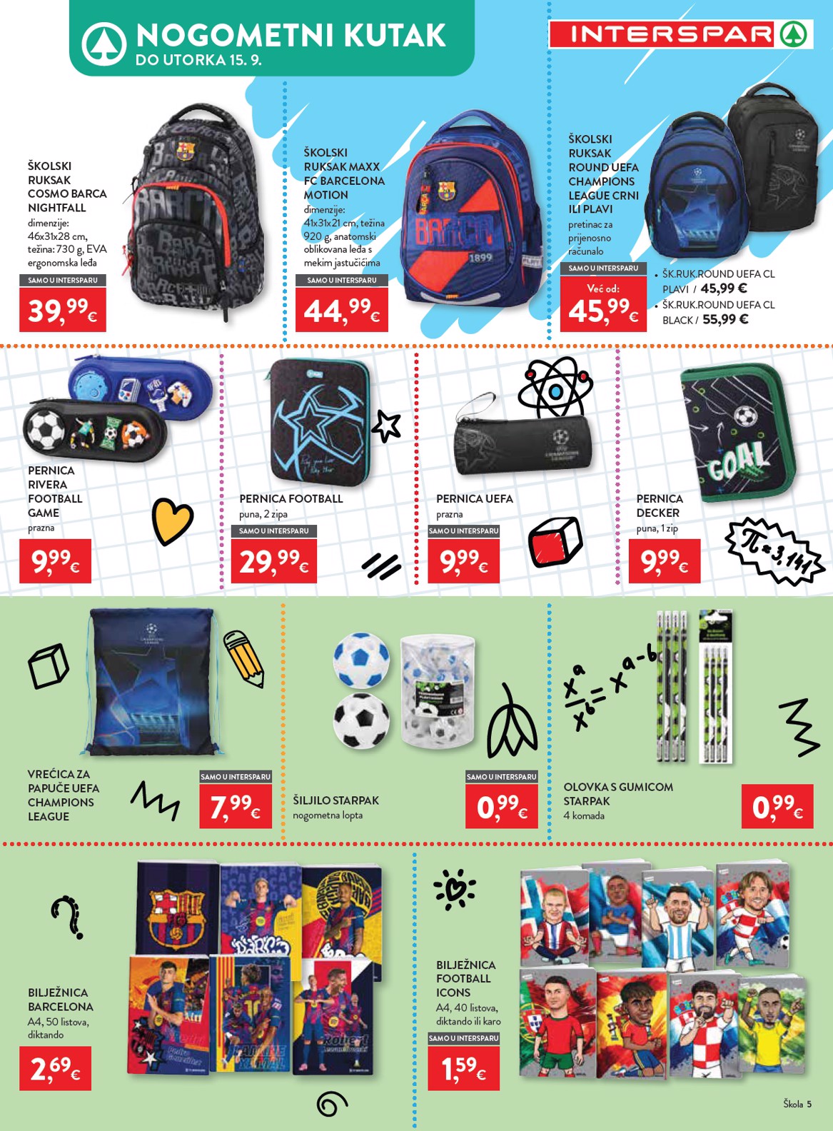 spar - Aktualni katalog INTERSPAR - Škola od srijede, 29.07.2026 do utorka, 15.09.2026 - page: 5