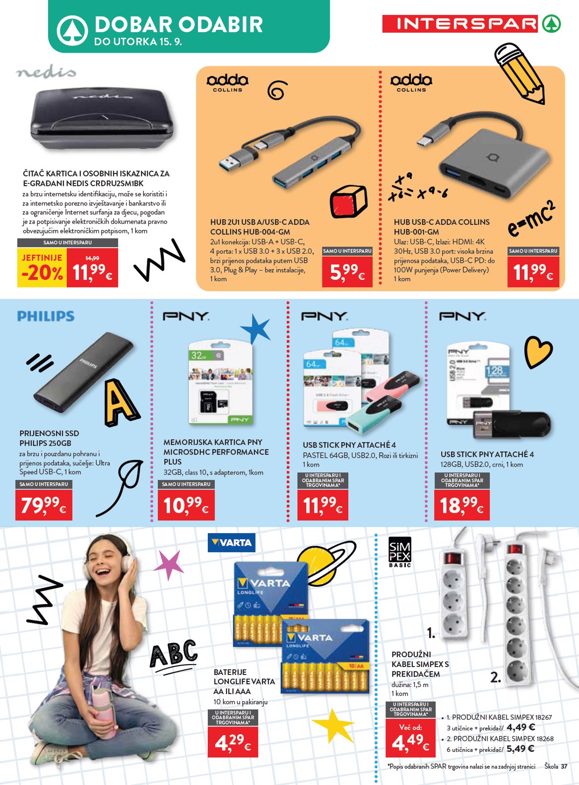 spar - Aktualni katalog INTERSPAR - Škola od srijede, 29.07.2026 do utorka, 15.09.2026 - page: 37