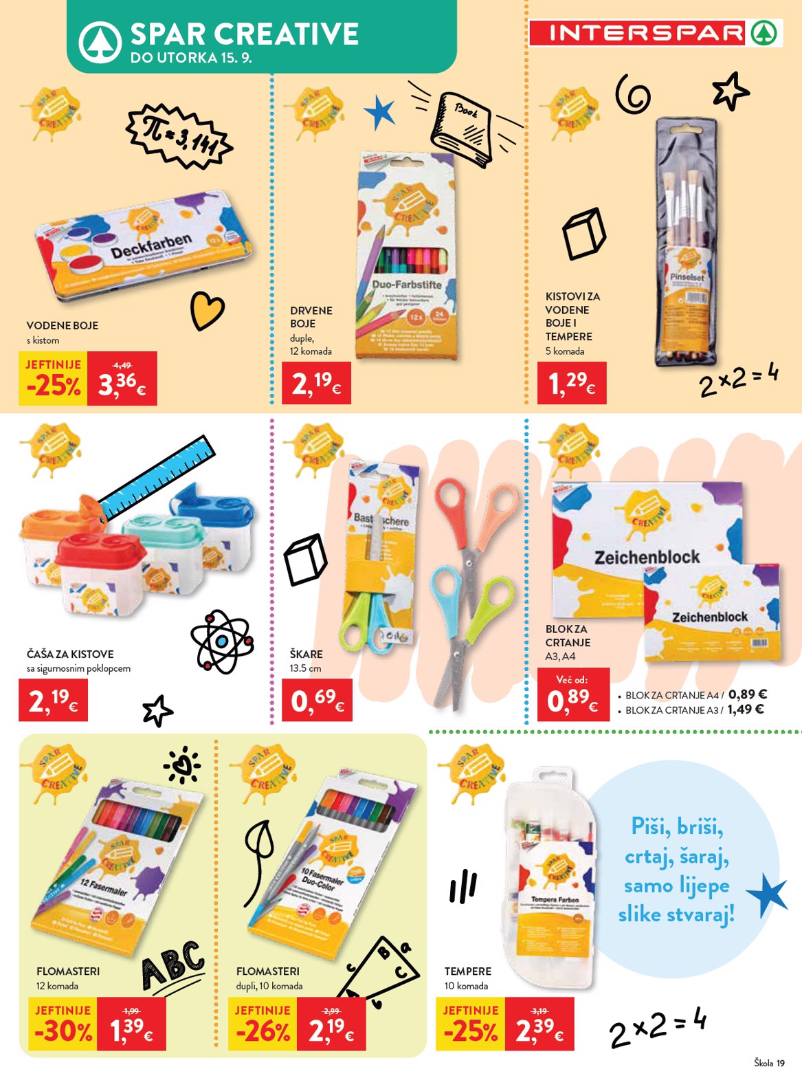 spar - Aktualni katalog INTERSPAR - Škola od srijede, 29.07.2026 do utorka, 15.09.2026 - page: 19