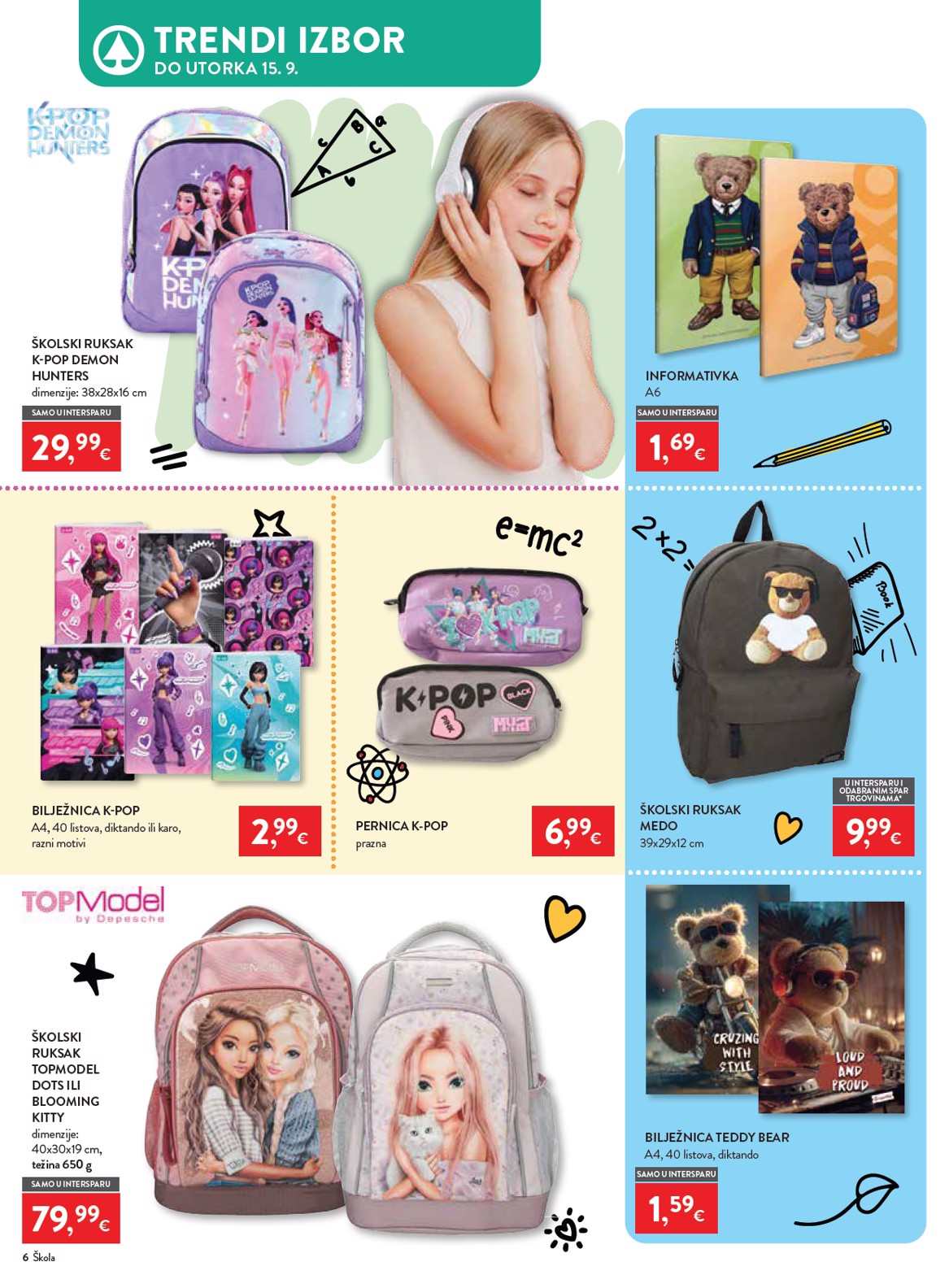 spar - Aktualni katalog INTERSPAR - Škola od srijede, 29.07.2026 do utorka, 15.09.2026 - page: 6