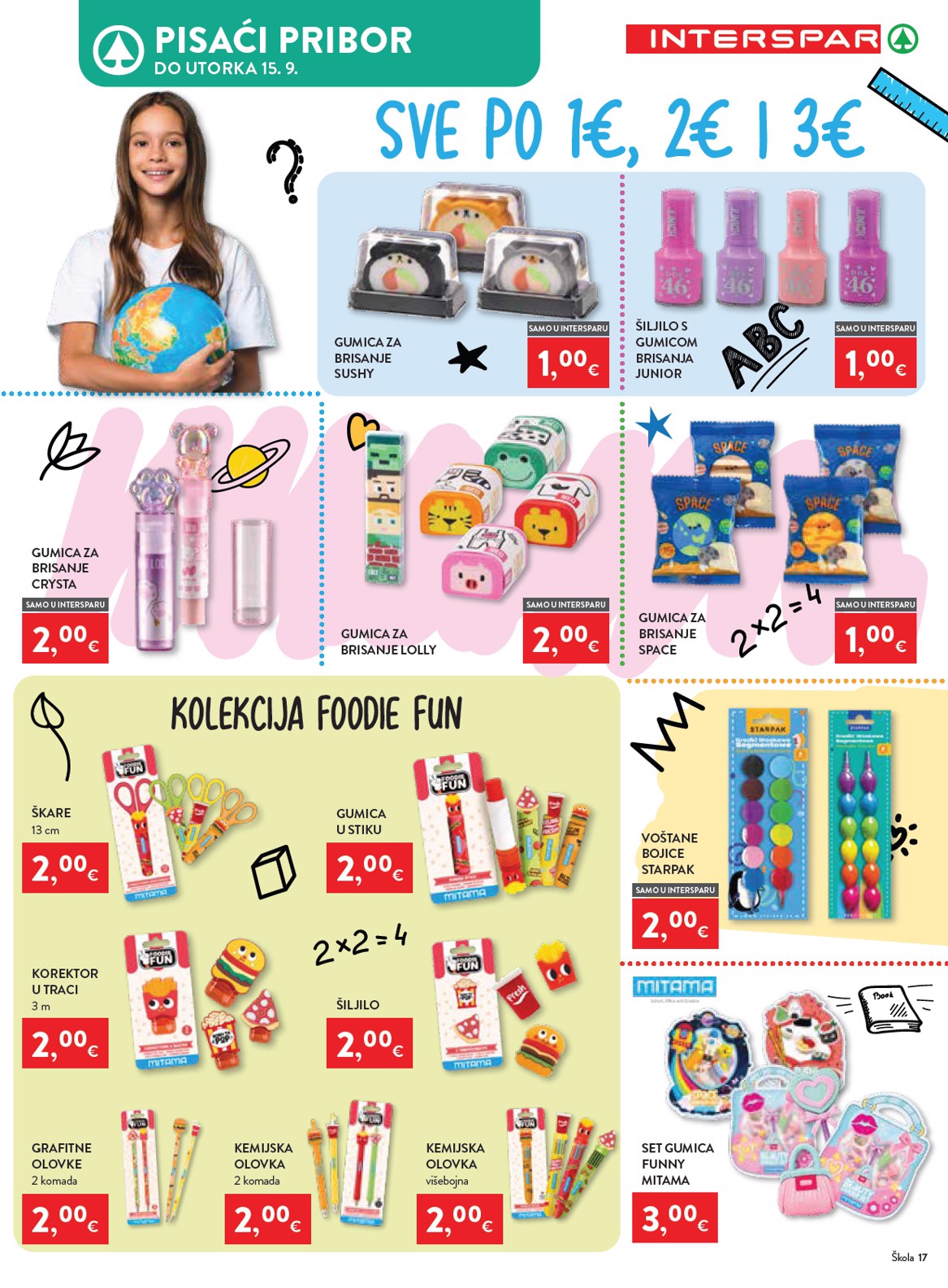 spar - Aktualni katalog INTERSPAR - Škola od srijede, 29.07.2026 do utorka, 15.09.2026 - page: 17