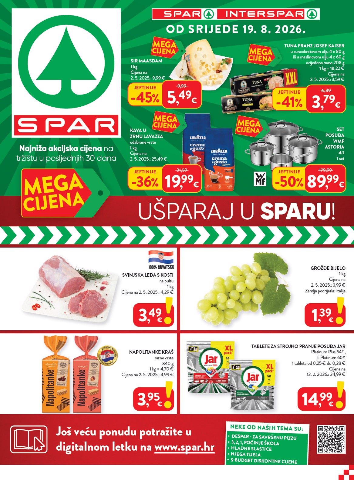 spar - Novi SPAR katalog od srijede, 19.08.2026 do utorka, 25.08.2026
