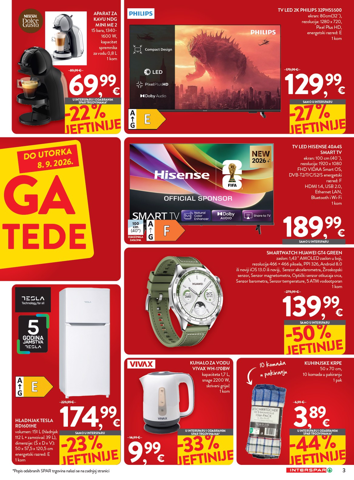 spar - Novi INTERSPAR katalog od srijede, 26.08.2026 do utorka, 08.09.2026 - page: 3