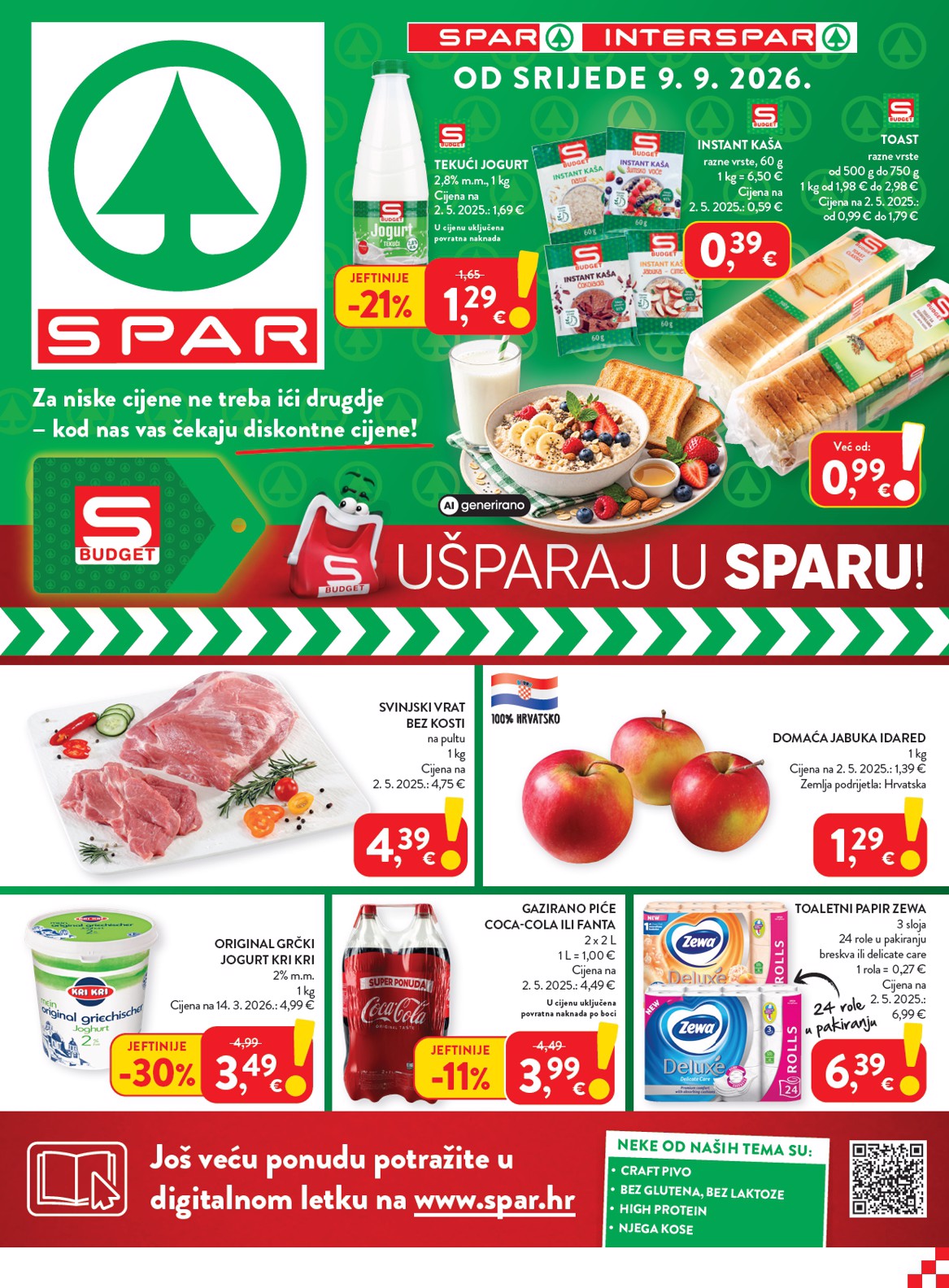 spar - Novi SPAR katalog od srijede, 09.09.2026 do utorka, 15.09.2026