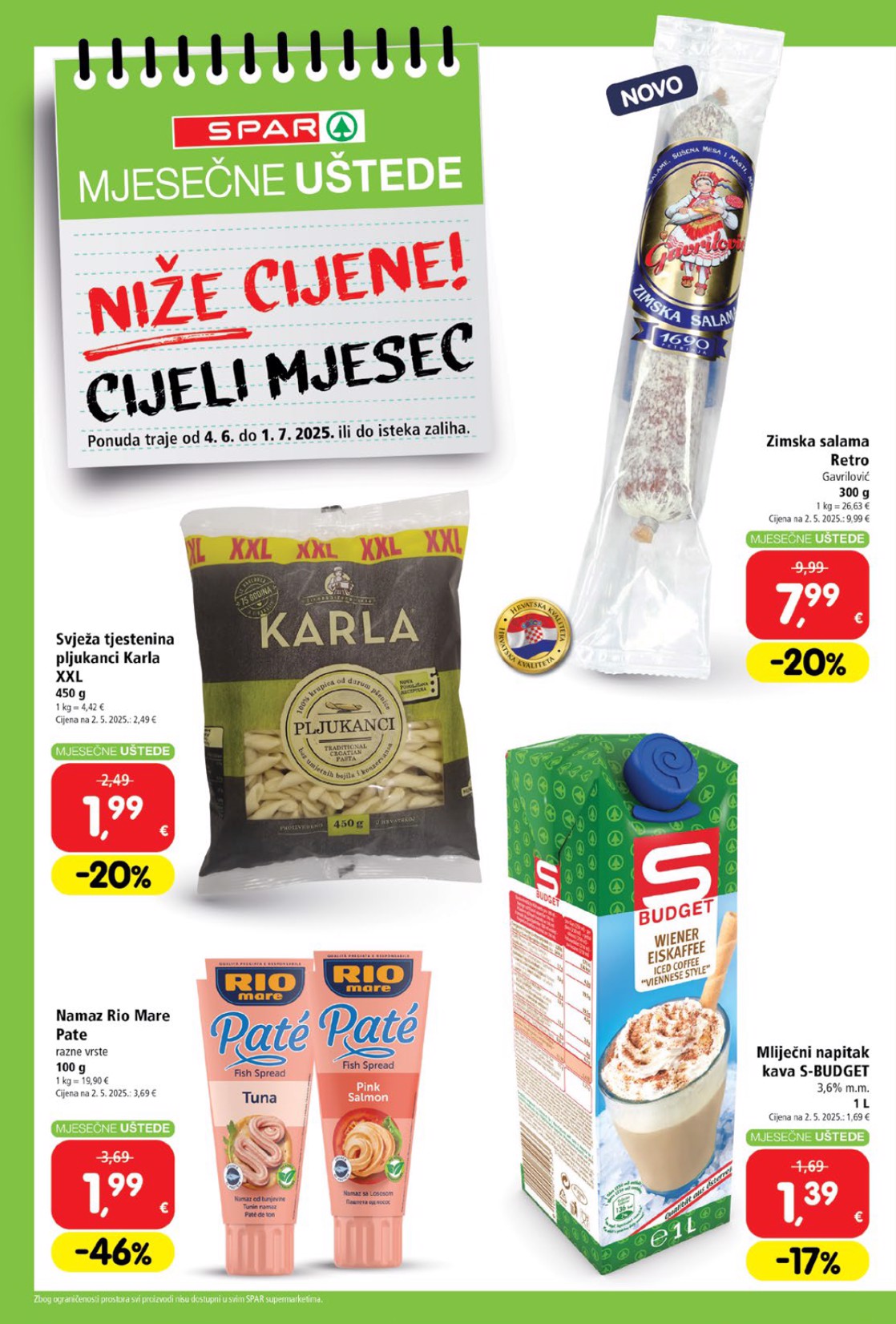 spar - Prelistajte katalog SPAR - Mjesečne uštede, vrijedi od 04.06. do 01.07. - page: 2