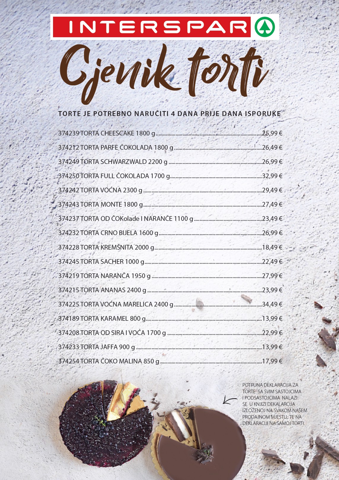 spar - Prelistajte katalog SPAR - Torte, vrijedi od 19.01. do 31.12. - page: 2