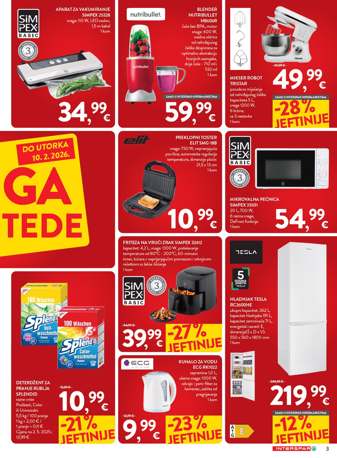 spar - Prelistajte katalog SPAR - Mega uštede, vrijedi od 21.01. do 10.02. - page: 3