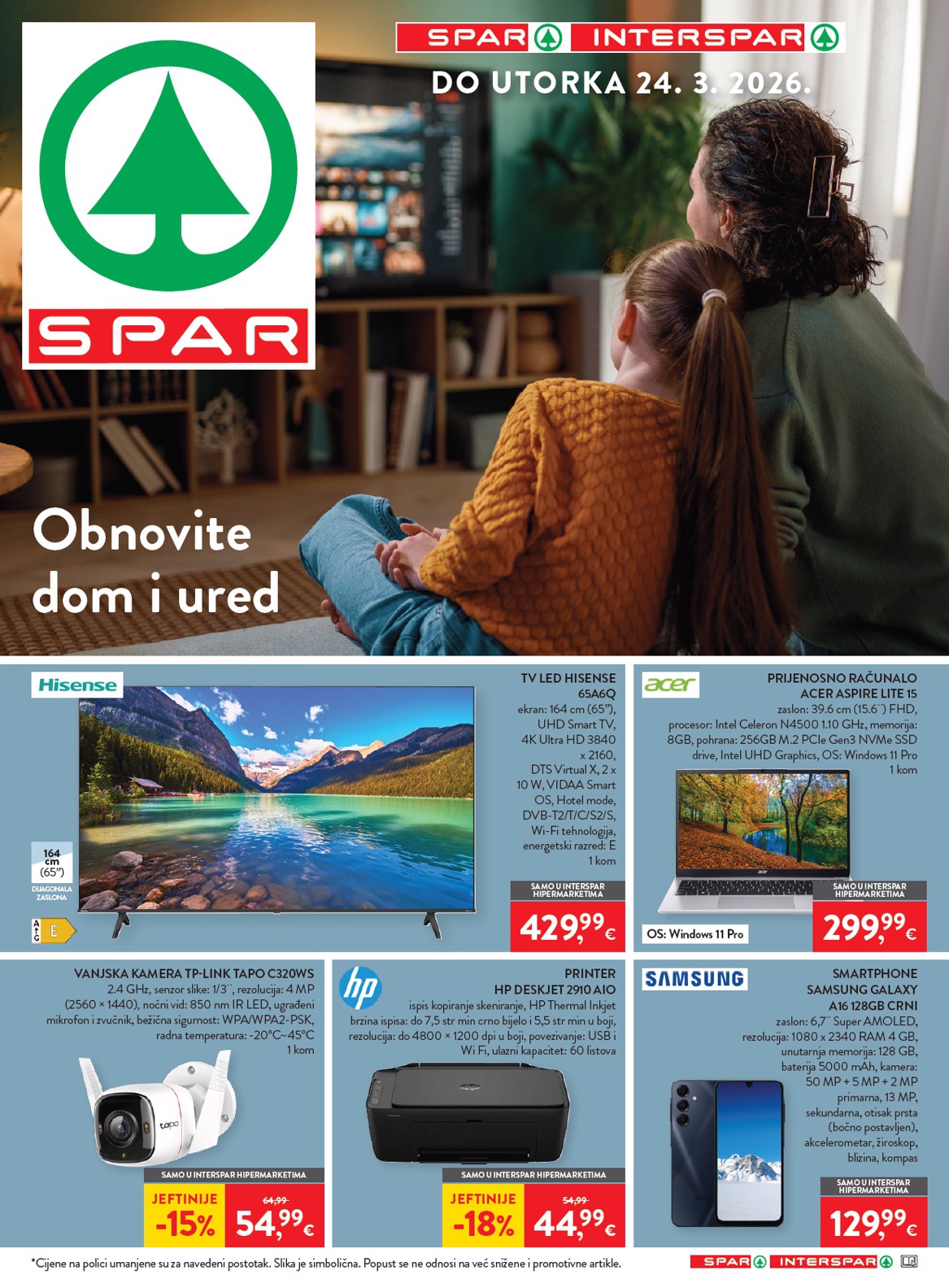 spar - Prelistajte katalog SPAR - Ponuda neprehrane, vrijedi od 11.03.2026 do 17.03.2026 - page: 1