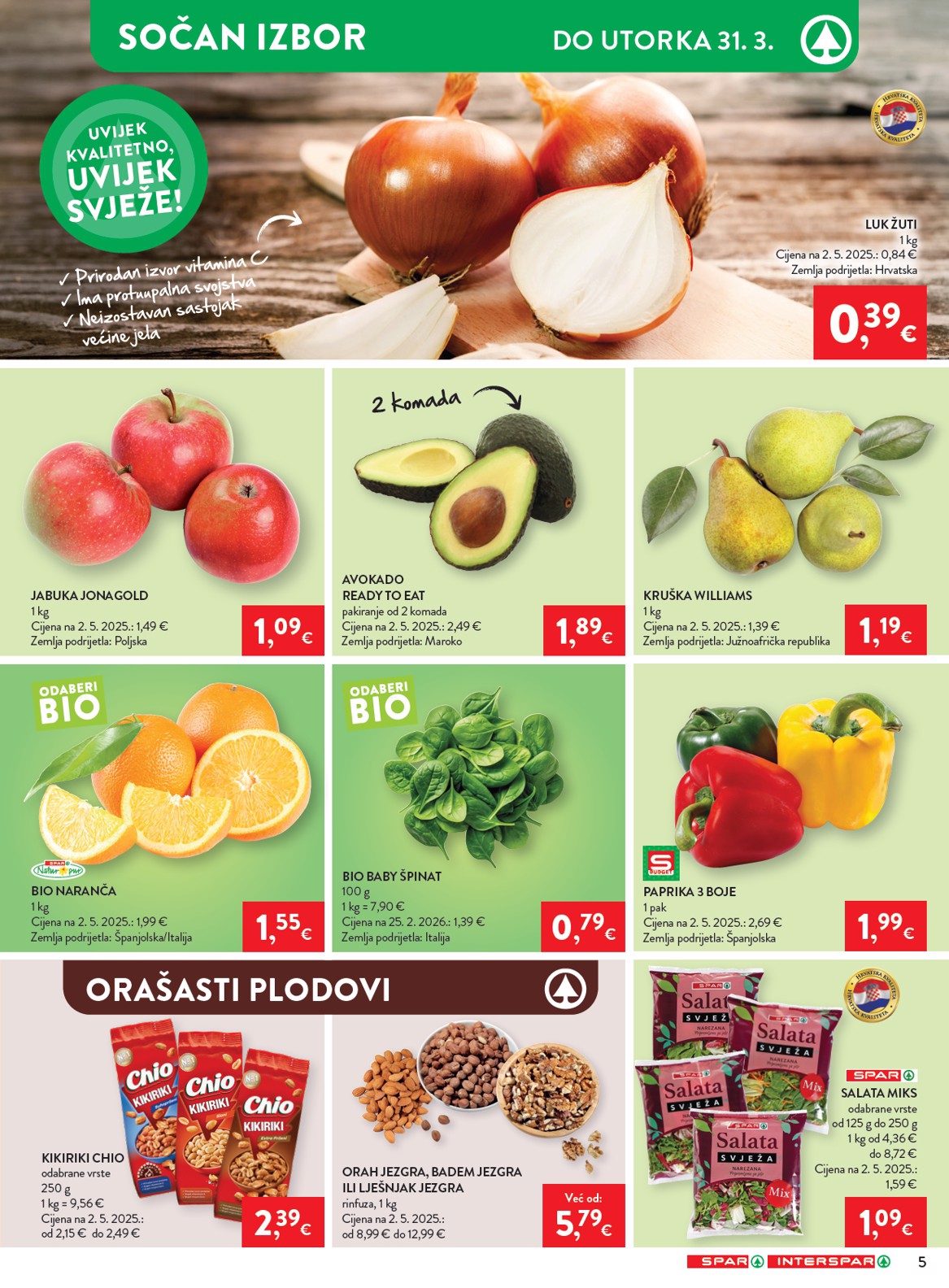 spar - Prelistajte katalog SPAR, vrijedi od 25.03.2026 do 31.03.2026 - page: 5