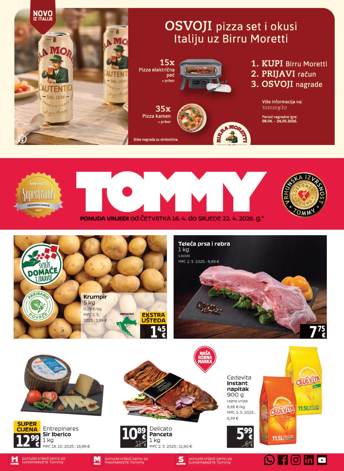 tommy - Budući Tommy letak vrijedi od četvrtka 16.04.2026 do srijede 22.04.2026
