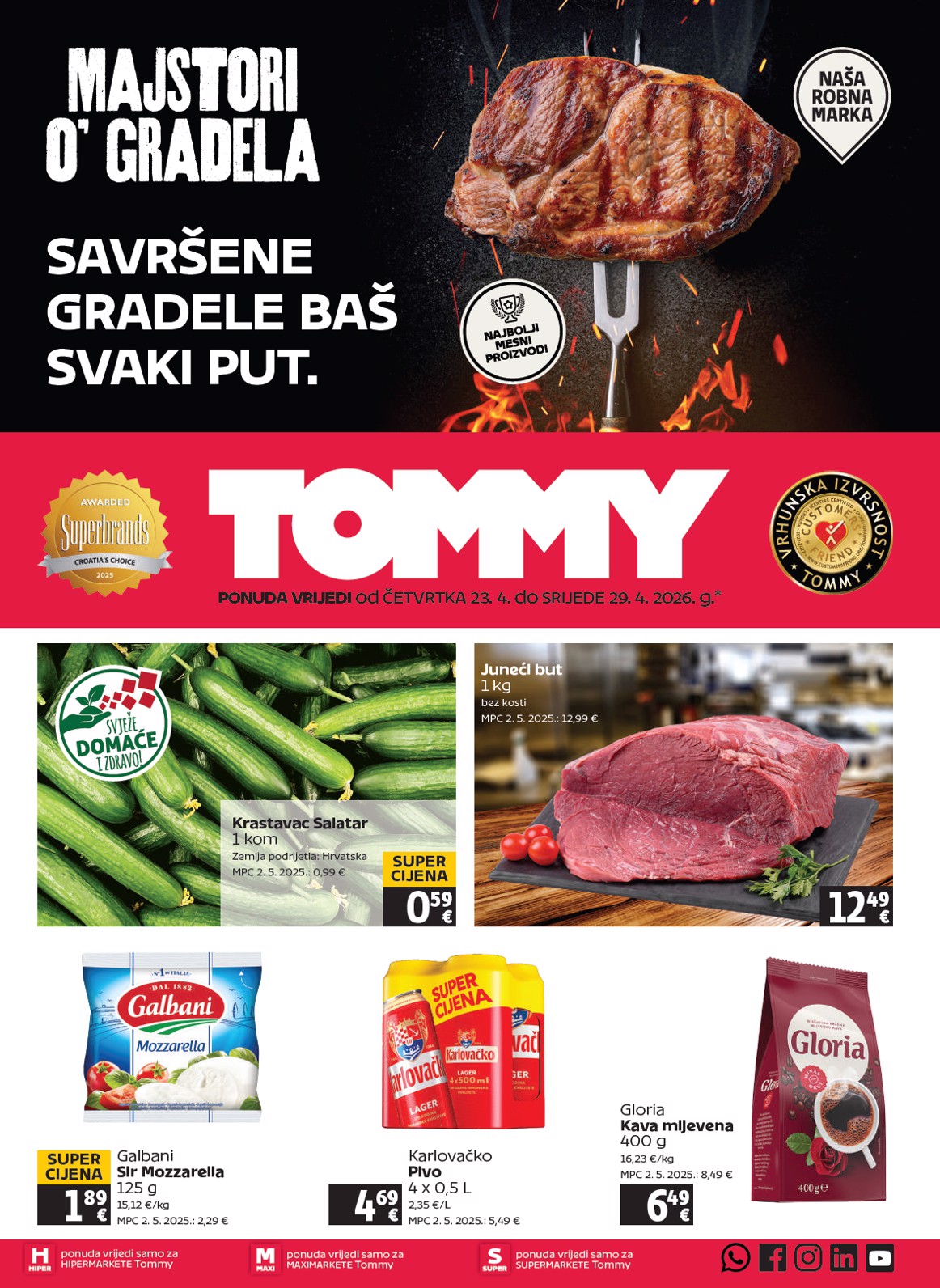 tommy - Budući Tommy letak vrijedi od četvrtka 23.04.2026 do srijede 29.04.2026