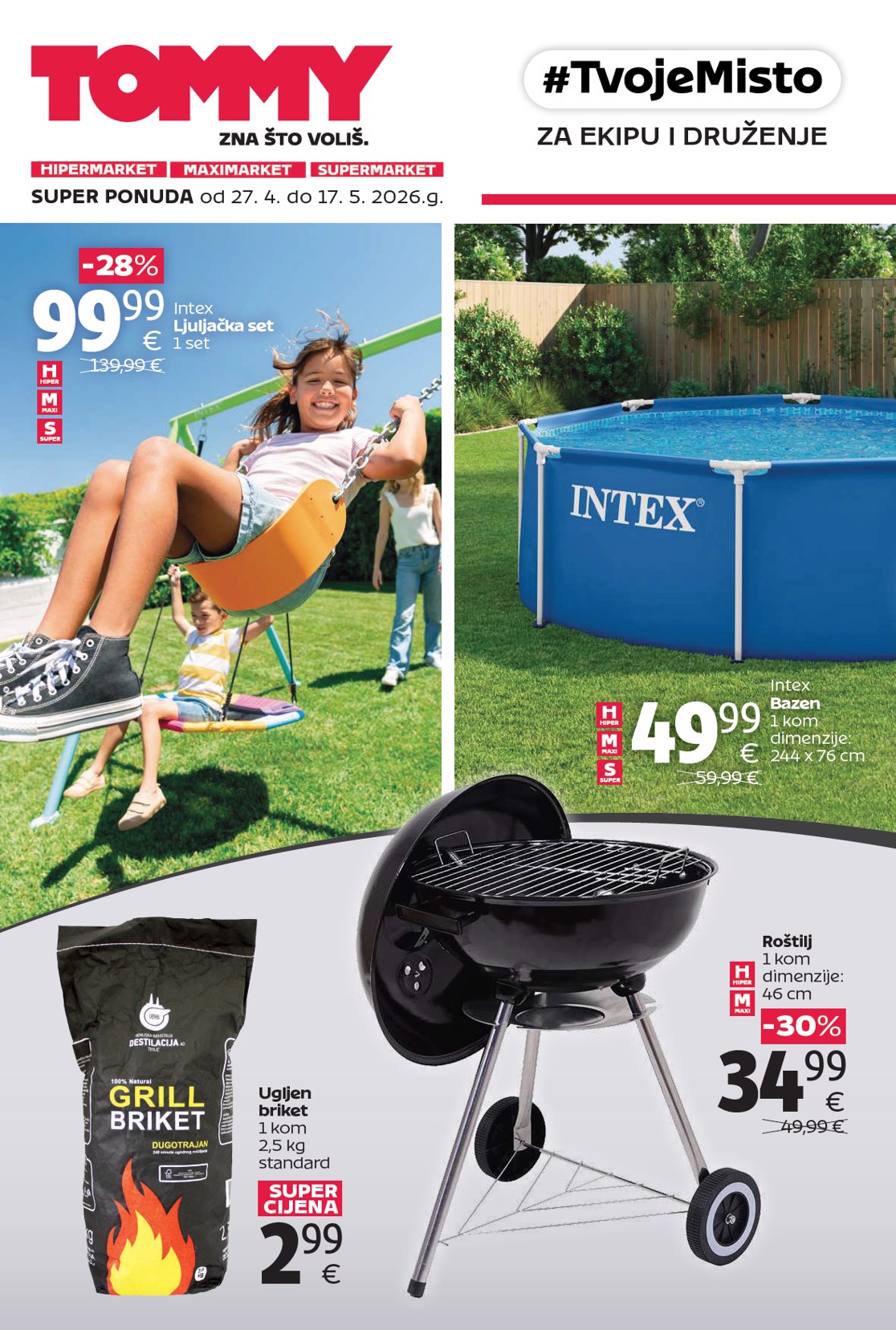 tommy - Aktualni Tommy - Super ponuda za roštilj: oprema katalog vrijedi od ponedjeljka 27.04.2026 do nedjelje 17.05.2026