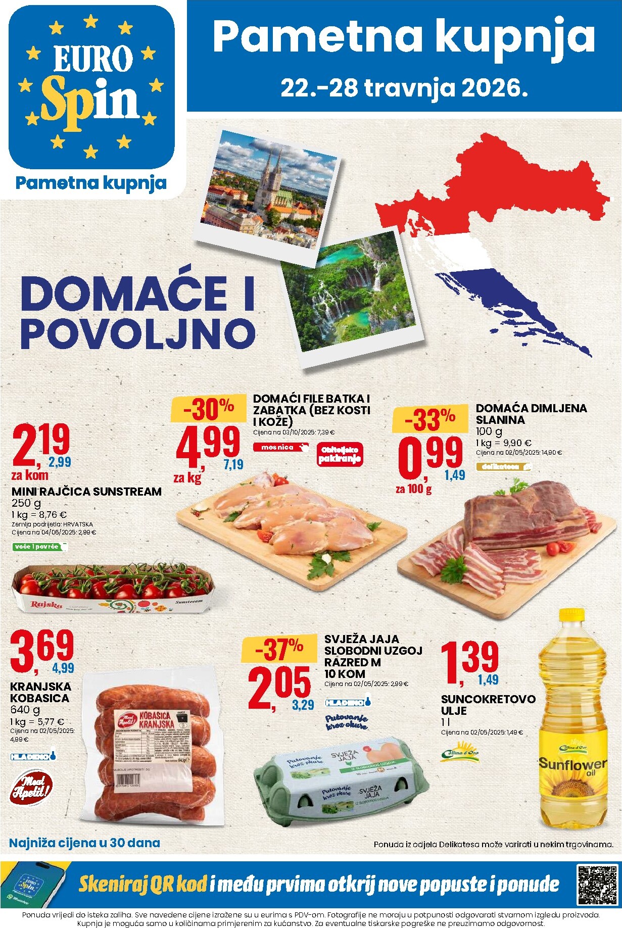 eurospin - Budući Eurospin - Domaće i povoljno letak vrijedi od srijede 22.04.2026 do utorka 28.04.2026 - page: 1