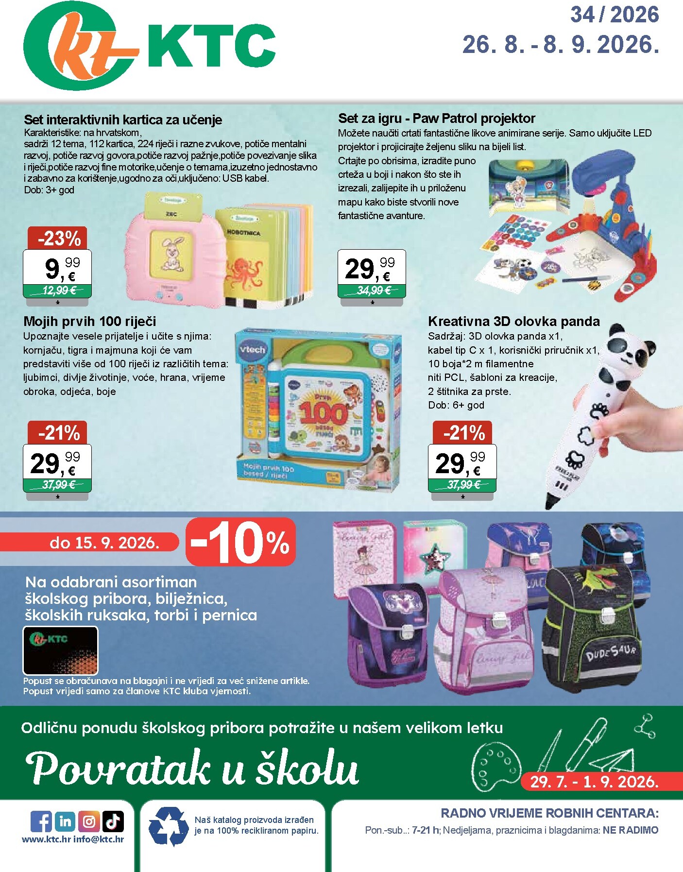 ktc - Novi KTC - Igračke i Tekstil katalog od srijede, 26.08.2026 do utorka, 08.09.2026