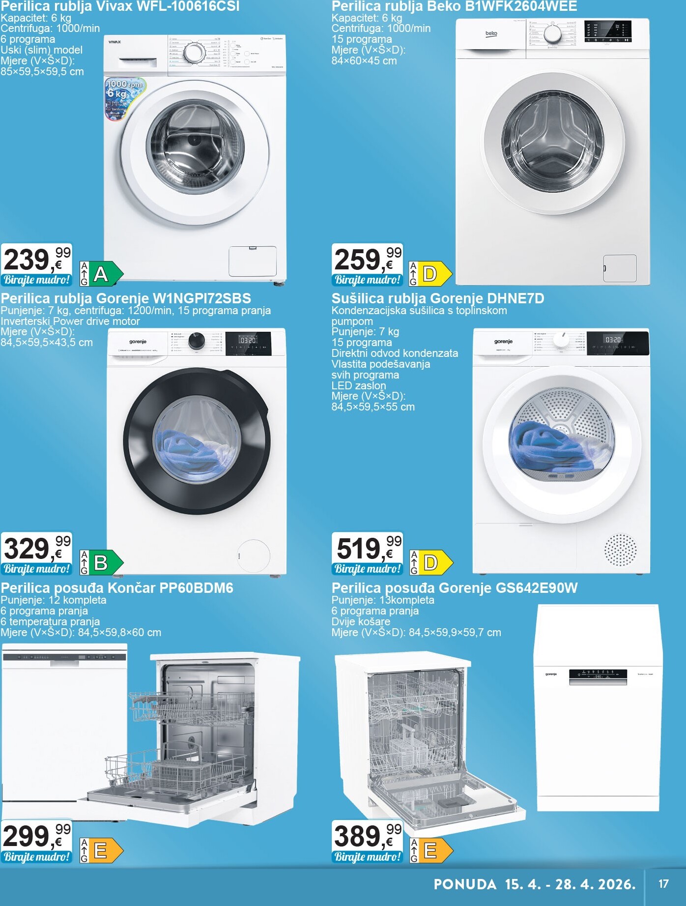 ktc - Budući KTC - Tehnika I Posuđe letak vrijedi od srijede 15.04.2026 do utorka 28.04.2026 - page: 17