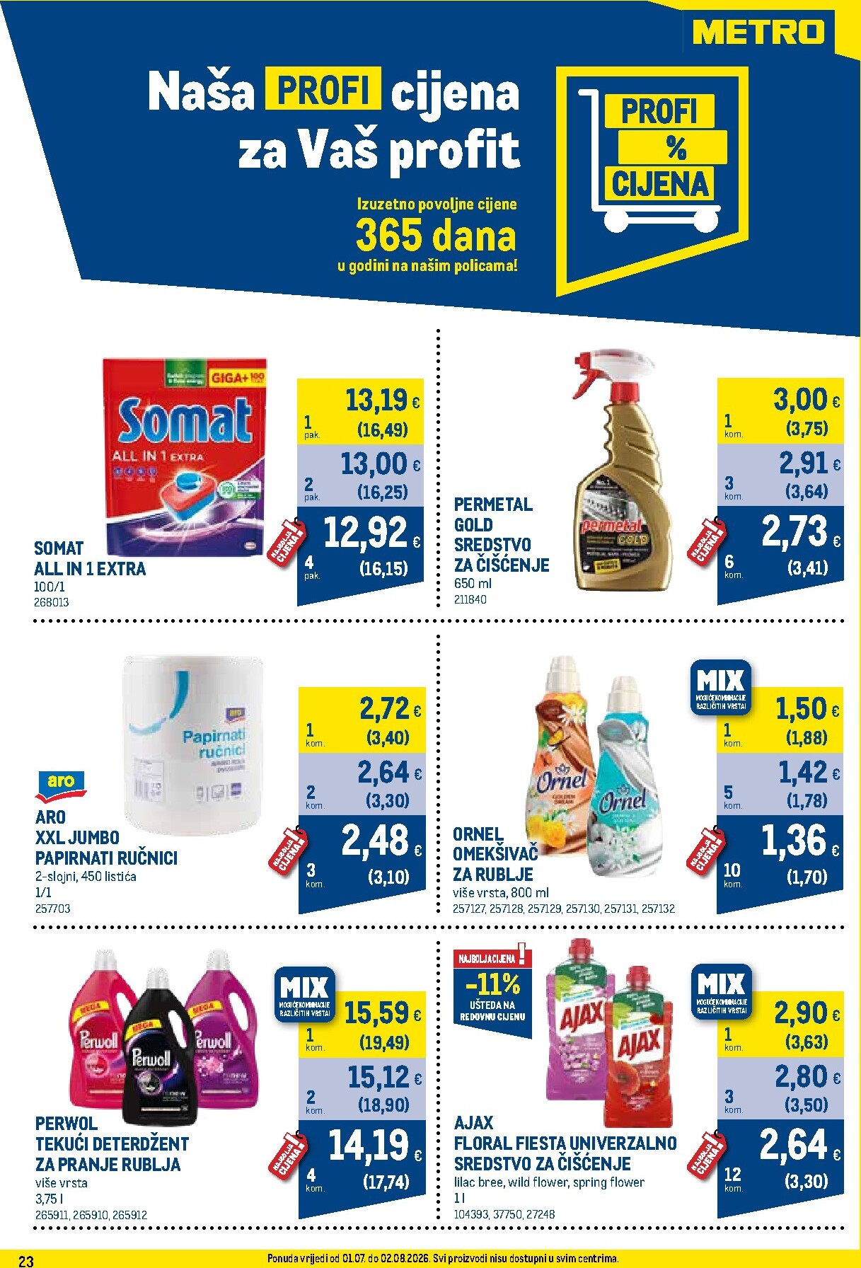 metro - Novi Metro - Profi cijena katalog od srijede, 01.07.2026 do nedjelje, 02.08.2026 - page: 23