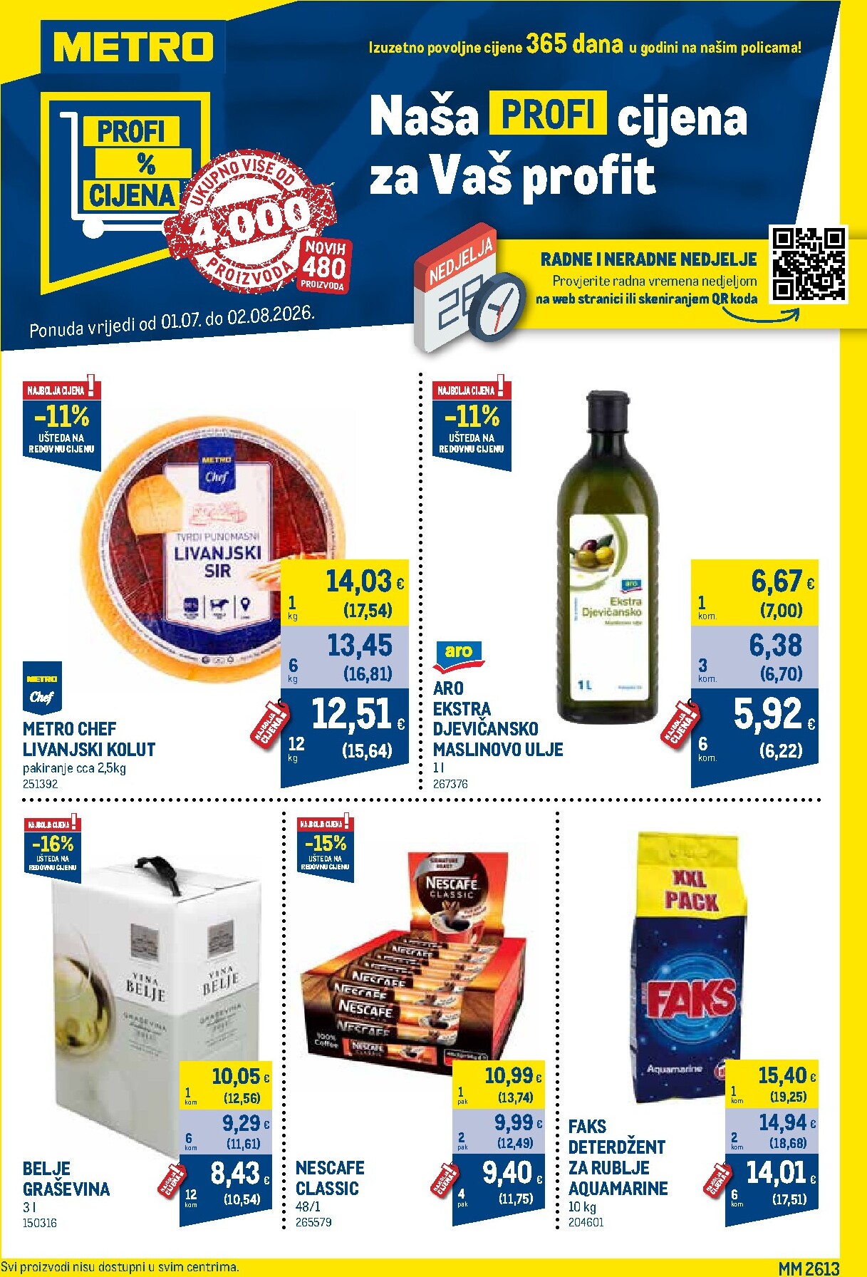 metro - Novi Metro - Profi cijena katalog od srijede, 01.07.2026 do nedjelje, 02.08.2026