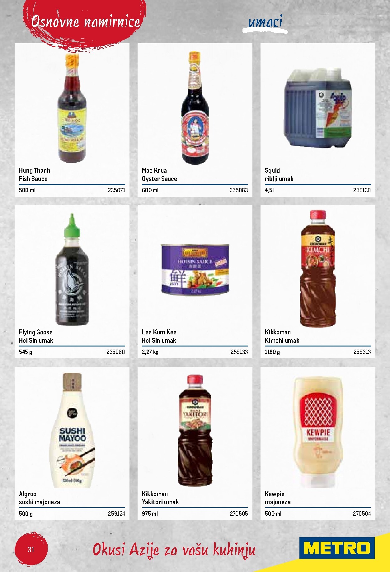 metro - Aktualni katalog Metro - Poslovna rješenja - Azijska kuhinja od ponedjeljka, 06.07.2026 do četvrtka, 31.12.2026 - page: 31