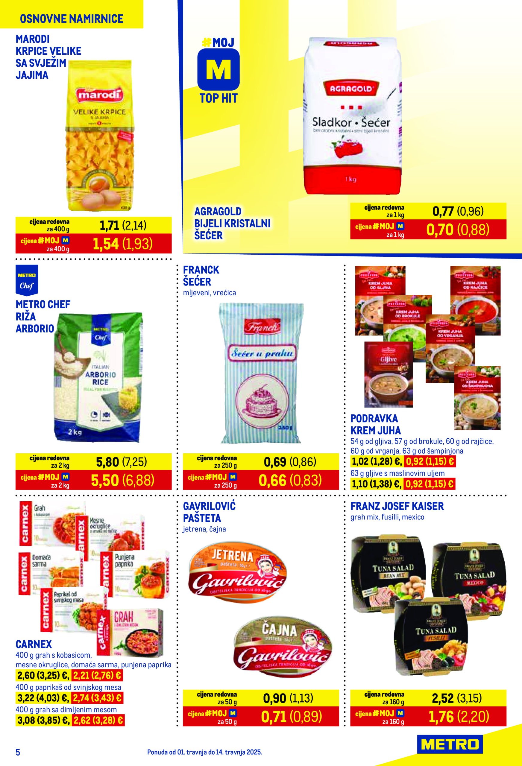 metro - Metro - Prehrana katalog vrijedi od 01.04. do 14.04. - page: 5