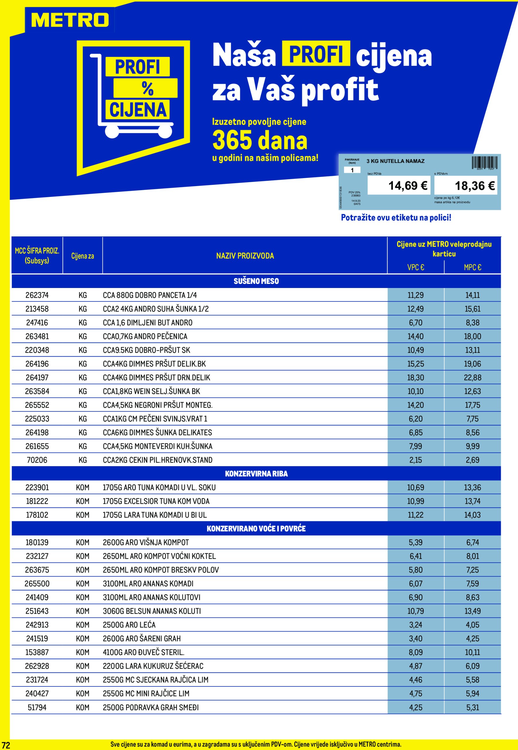 metro - Prelistajte katalog Metro - Profi cijena, vrijedi od 01.07. do 31.07. - page: 72 metro - Prelistajte katalog Metro - Profi cijena, vrijedi od 01.07. do 31.07. - page: 72