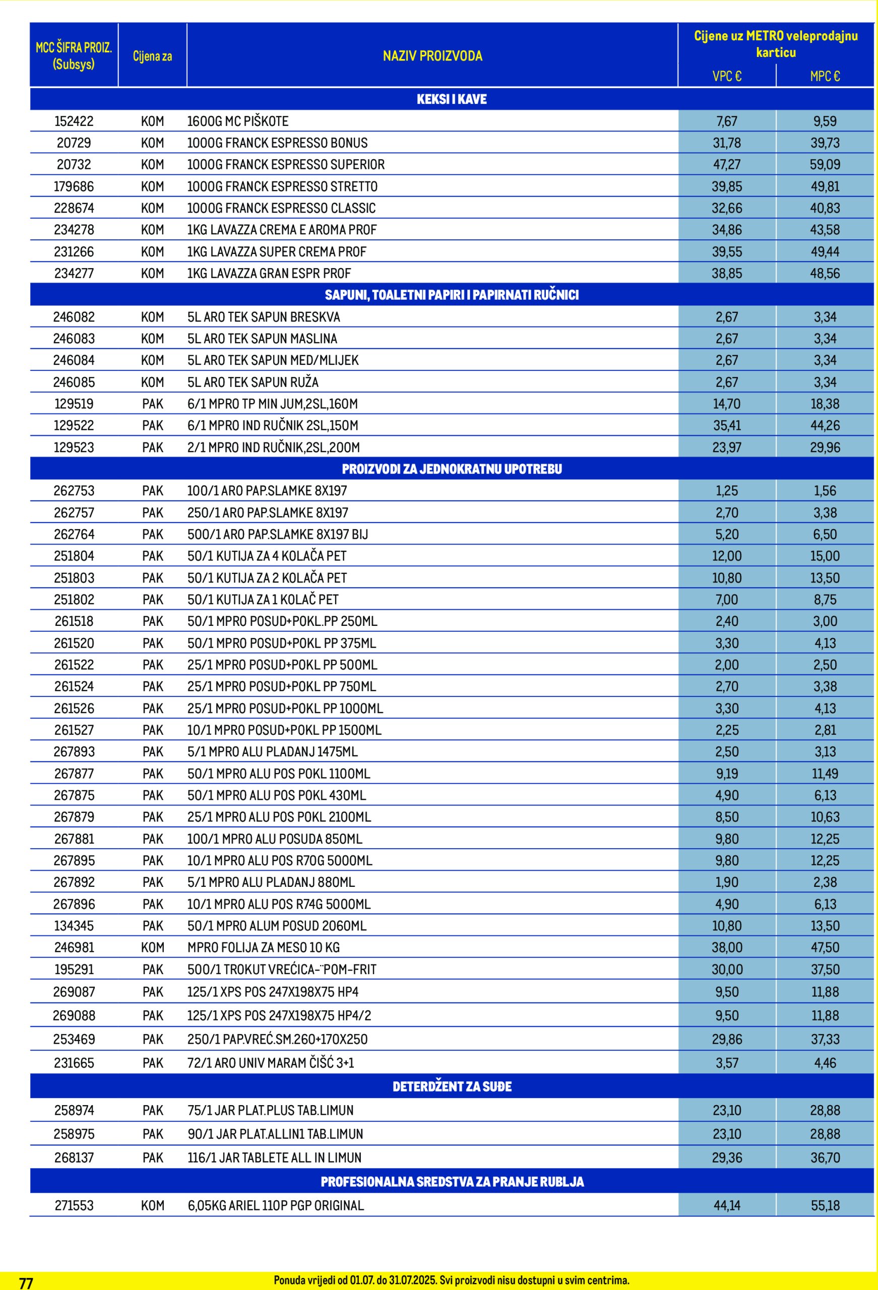 metro - Prelistajte katalog Metro - Profi cijena, vrijedi od 01.07. do 31.07. - page: 77 metro - Prelistajte katalog Metro - Profi cijena, vrijedi od 01.07. do 31.07. - page: 77