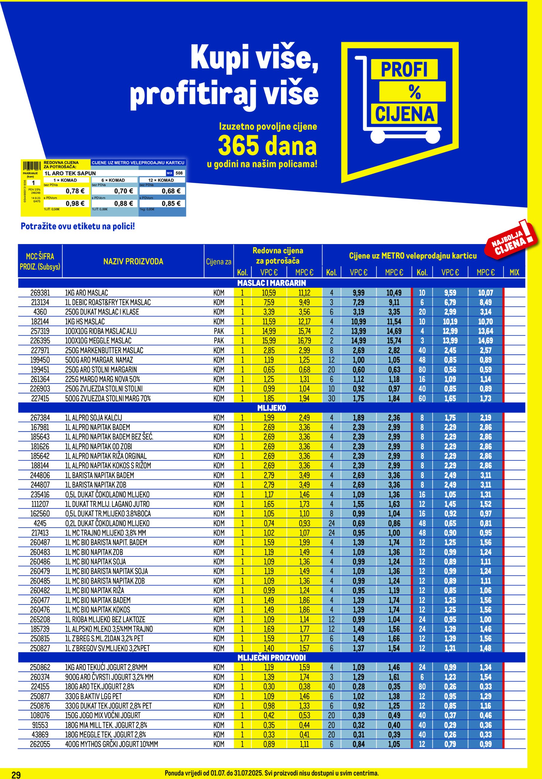 metro - Prelistajte katalog Metro - Profi cijena, vrijedi od 01.07. do 31.07. - page: 29 metro - Prelistajte katalog Metro - Profi cijena, vrijedi od 01.07. do 31.07. - page: 29