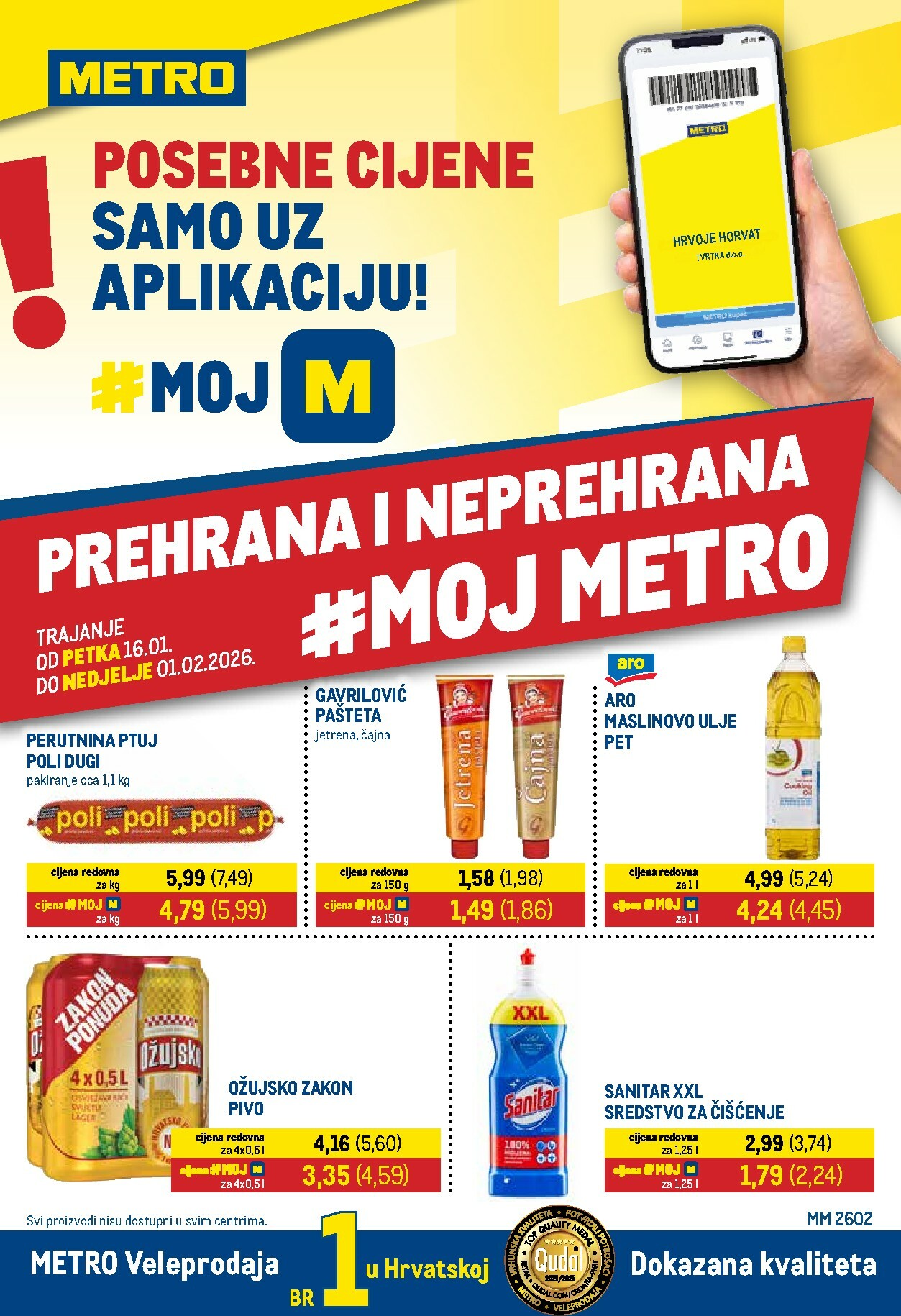 metro - Prelistajte katalog Metro - Prehrana i neprehrana, vrijedi od 16.01. do 01.02.