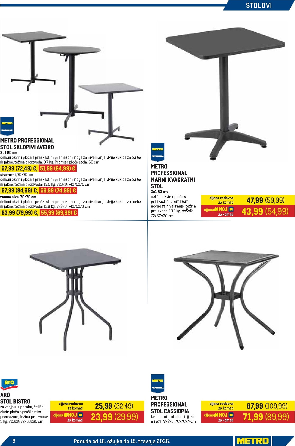 metro - Prelistajte katalog Metro - Sve za terasu, vrijedi od 16.03.2026 do 15.04.2026 - page: 9