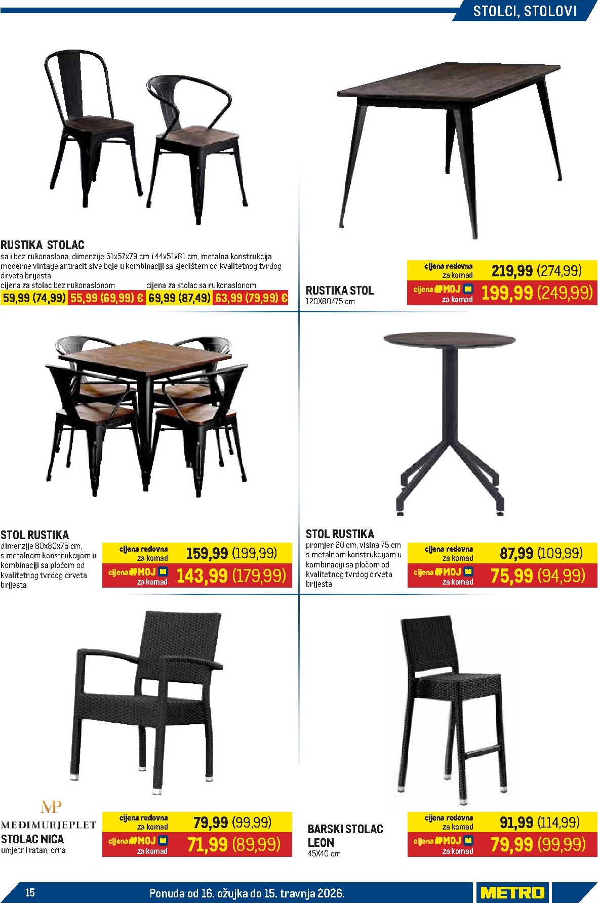 metro - Prelistajte katalog Metro - Sve za terasu, vrijedi od 16.03.2026 do 15.04.2026 - page: 15