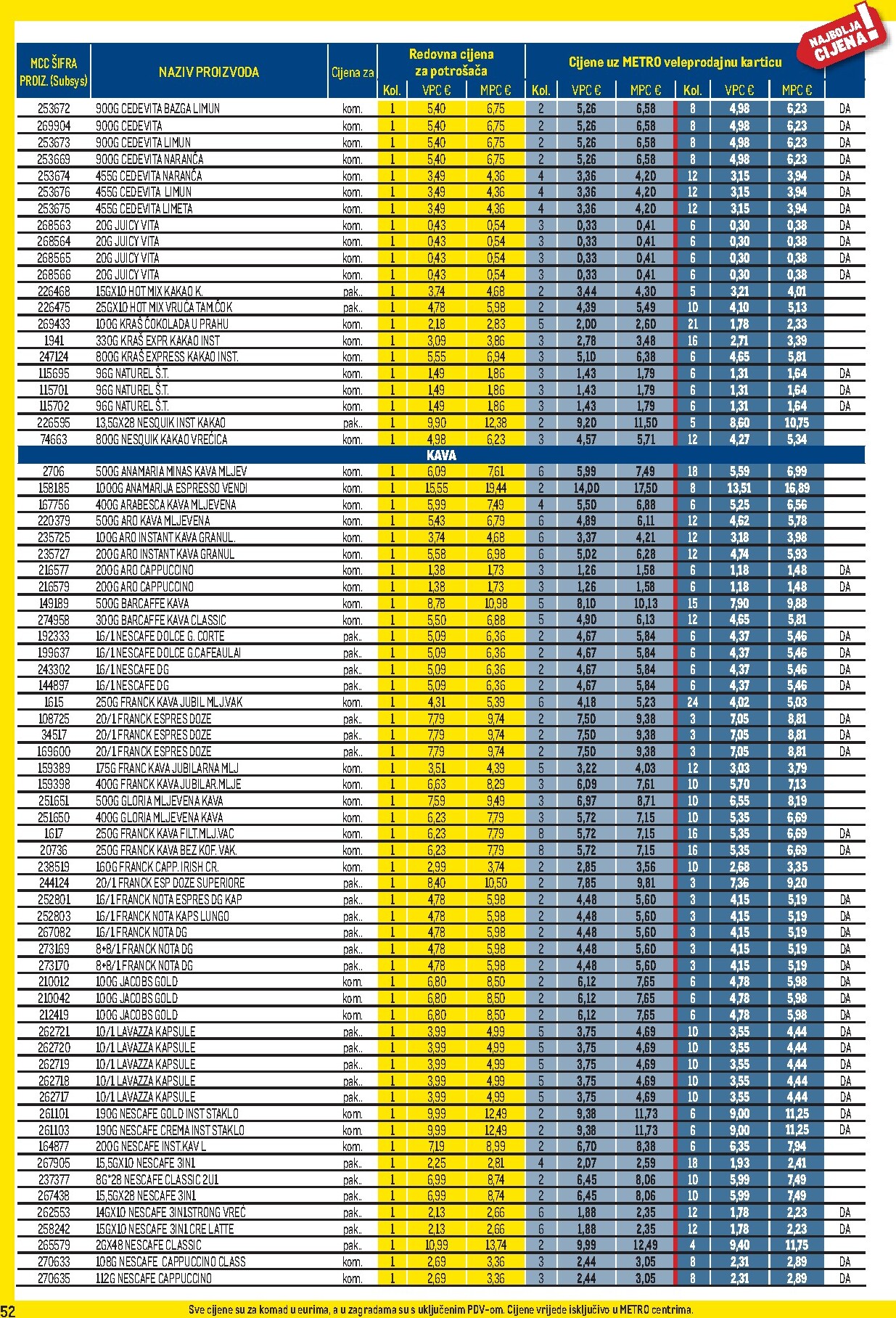 metro - Metro - Profi cijena letak za sljedeći tjedan od ponedjeljka 04.05.2026 do nedjelje 31.05.2026 - page: 52