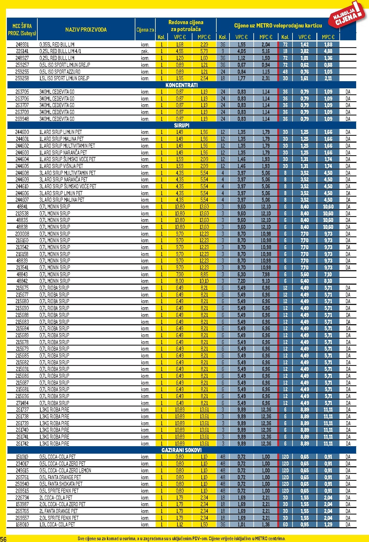 metro - Metro - Profi cijena letak za sljedeći tjedan od ponedjeljka 04.05.2026 do nedjelje 31.05.2026 - page: 56