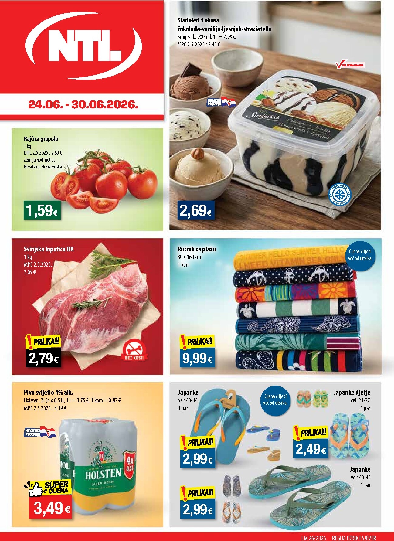 ntl - Aktualni katalog NTL - Sjever i Istok od srijede, 24.06.2026 do utorka, 30.06.2026