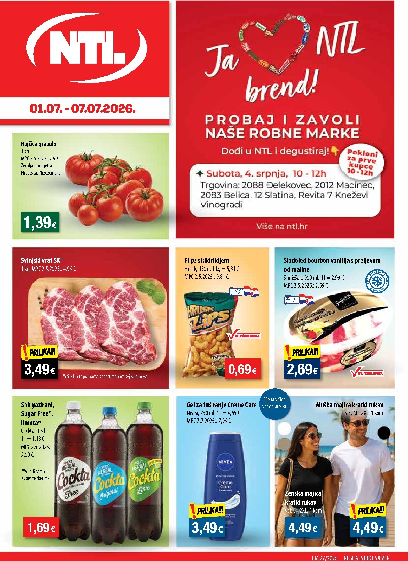 ntl - Aktualni katalog NTL - Sjever i Istok od srijede, 01.07.2026 do utorka, 07.07.2026