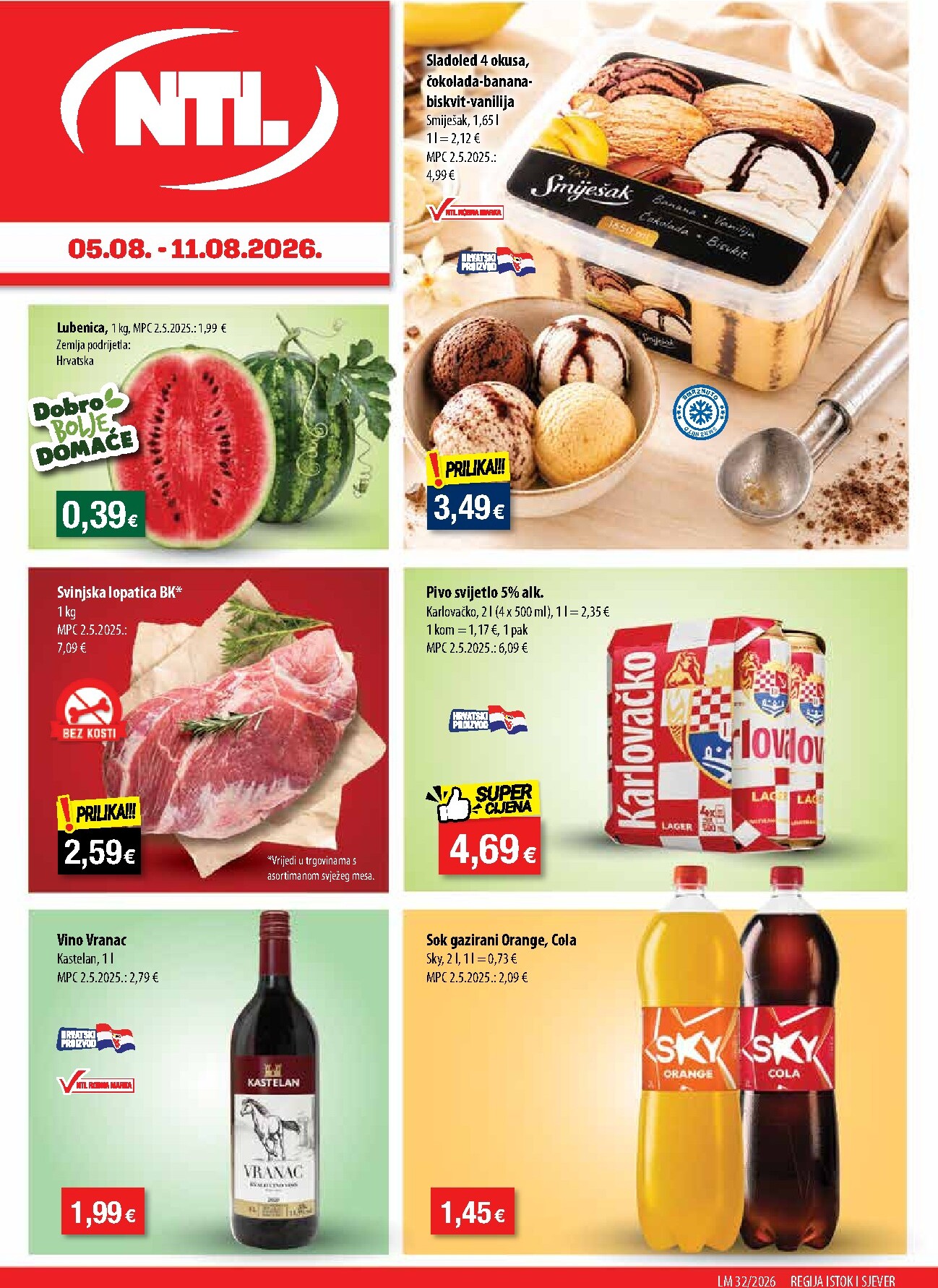 ntl - Aktualni katalog NTL - Sjever i Istok od srijede, 05.08.2026 do utorka, 11.08.2026