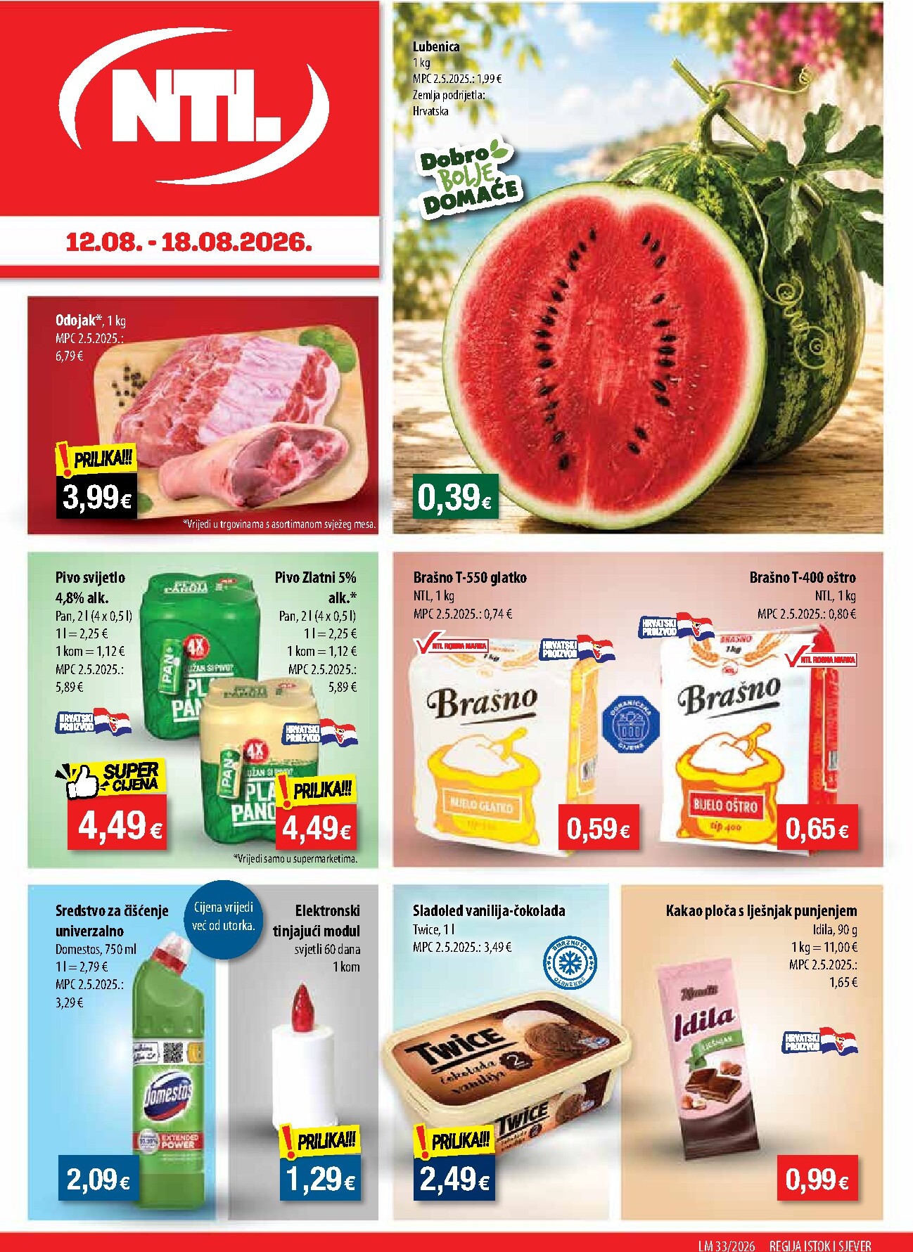 ntl - Aktualni katalog NTL - Sjever i Istok od srijede, 12.08.2026 do utorka, 18.08.2026 - page: 1